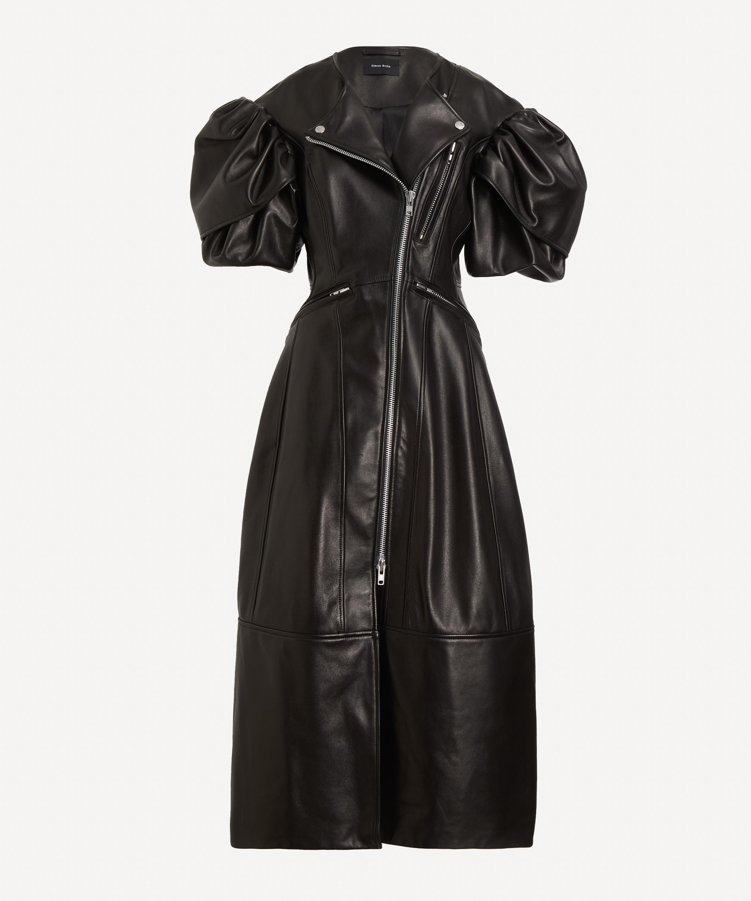 Simone Rocha - Sculpted Petal Sleeve Biker Dress