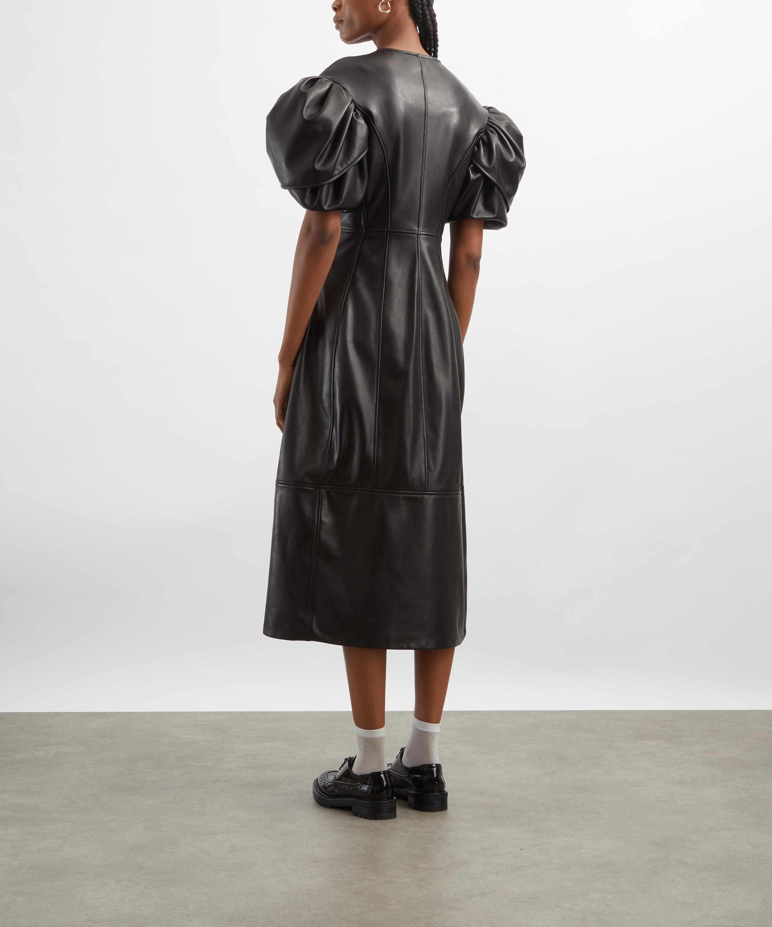 Simone Rocha - Sculpted Petal Sleeve Biker Dress image number 3