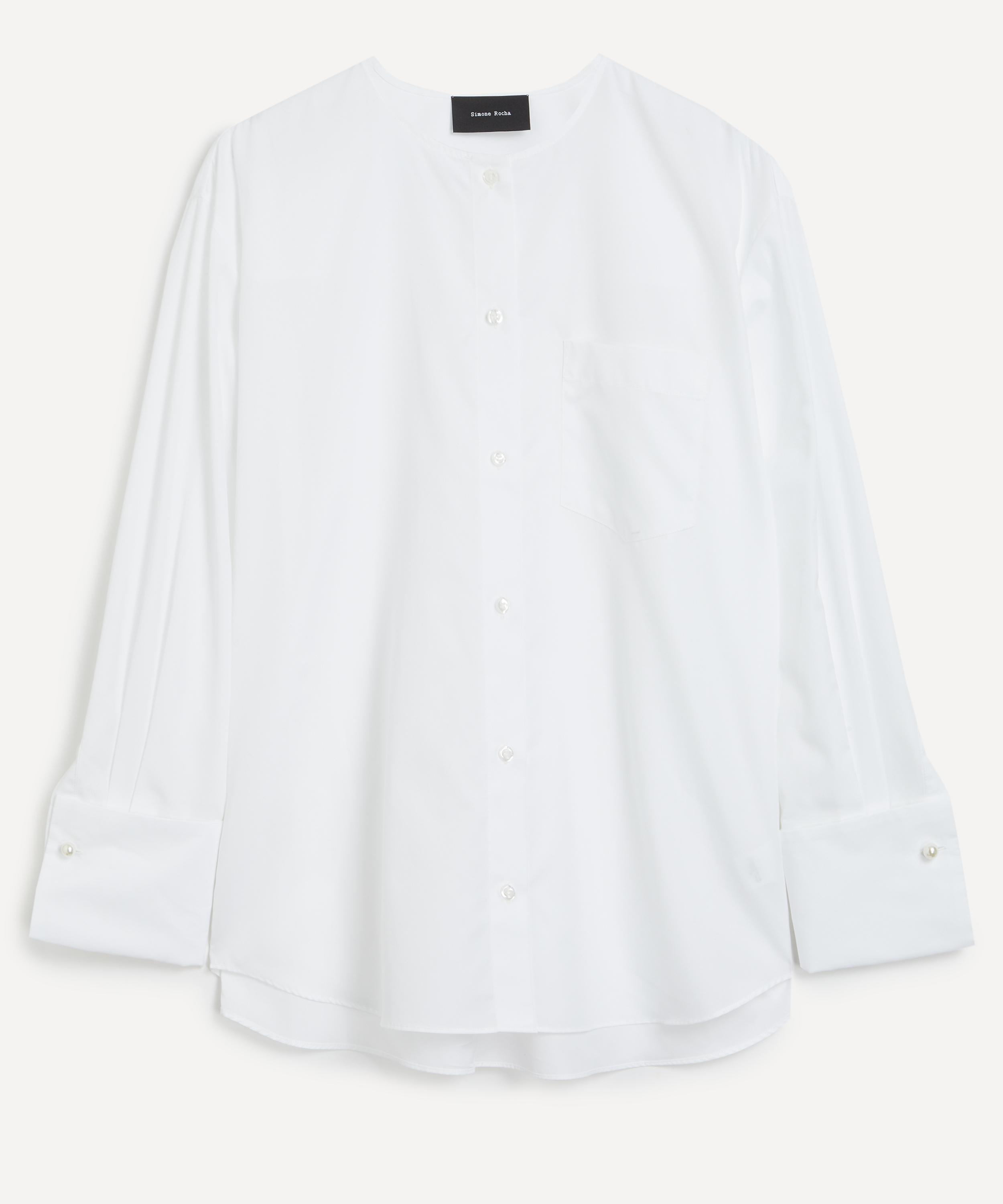 Simone Rocha - Collarless Elongated Shirt image number 0