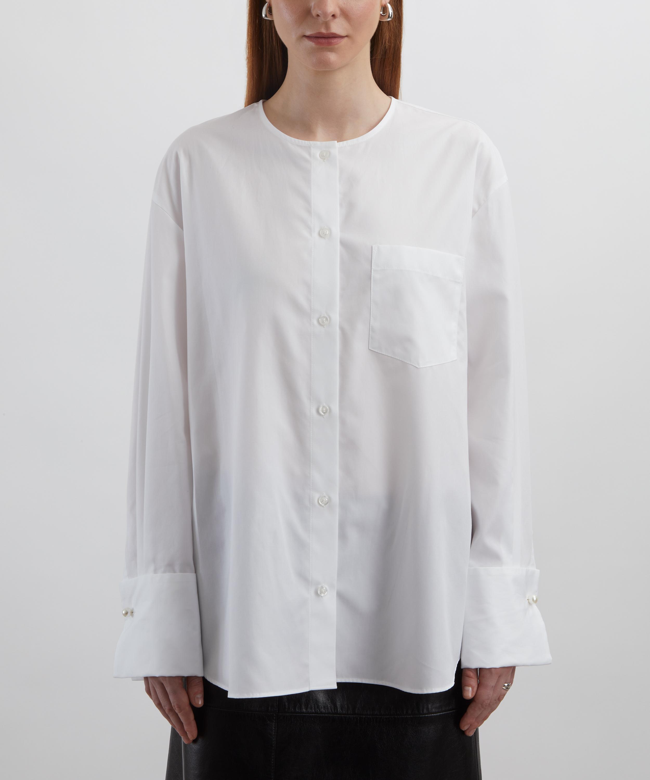 Simone Rocha - Collarless Elongated Shirt image number 2