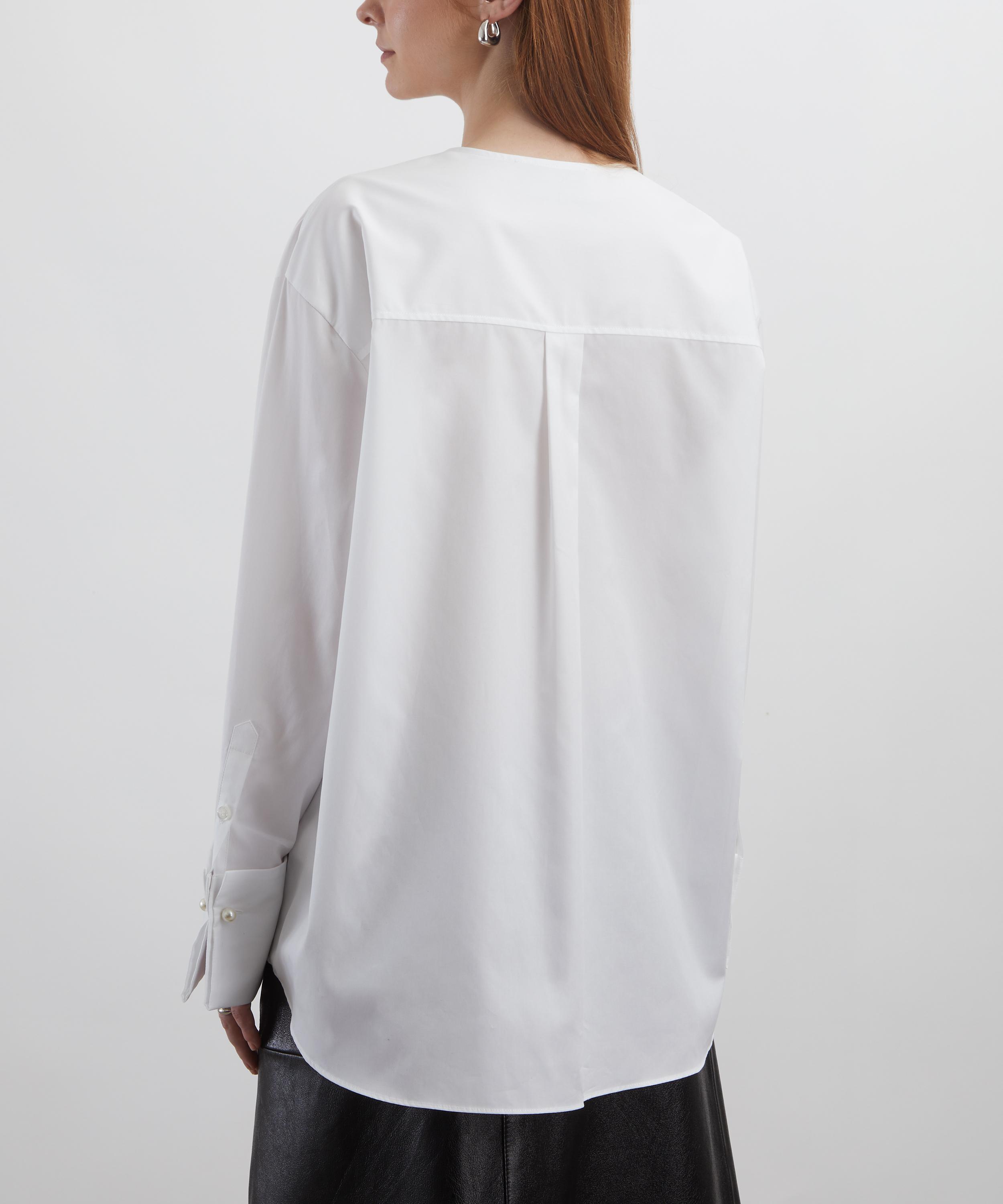 Simone Rocha - Collarless Elongated Shirt image number 3