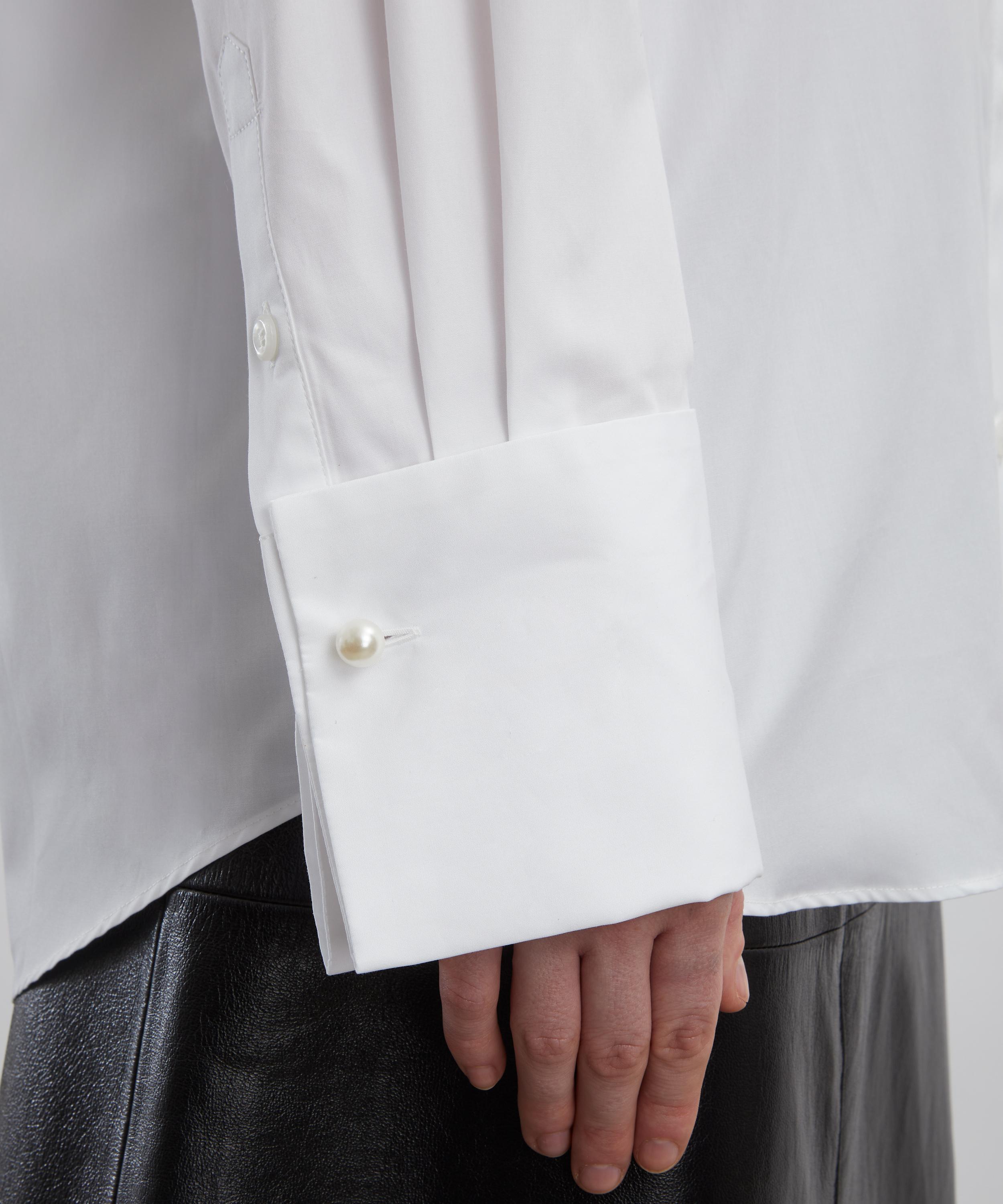 Simone Rocha - Collarless Elongated Shirt image number 4