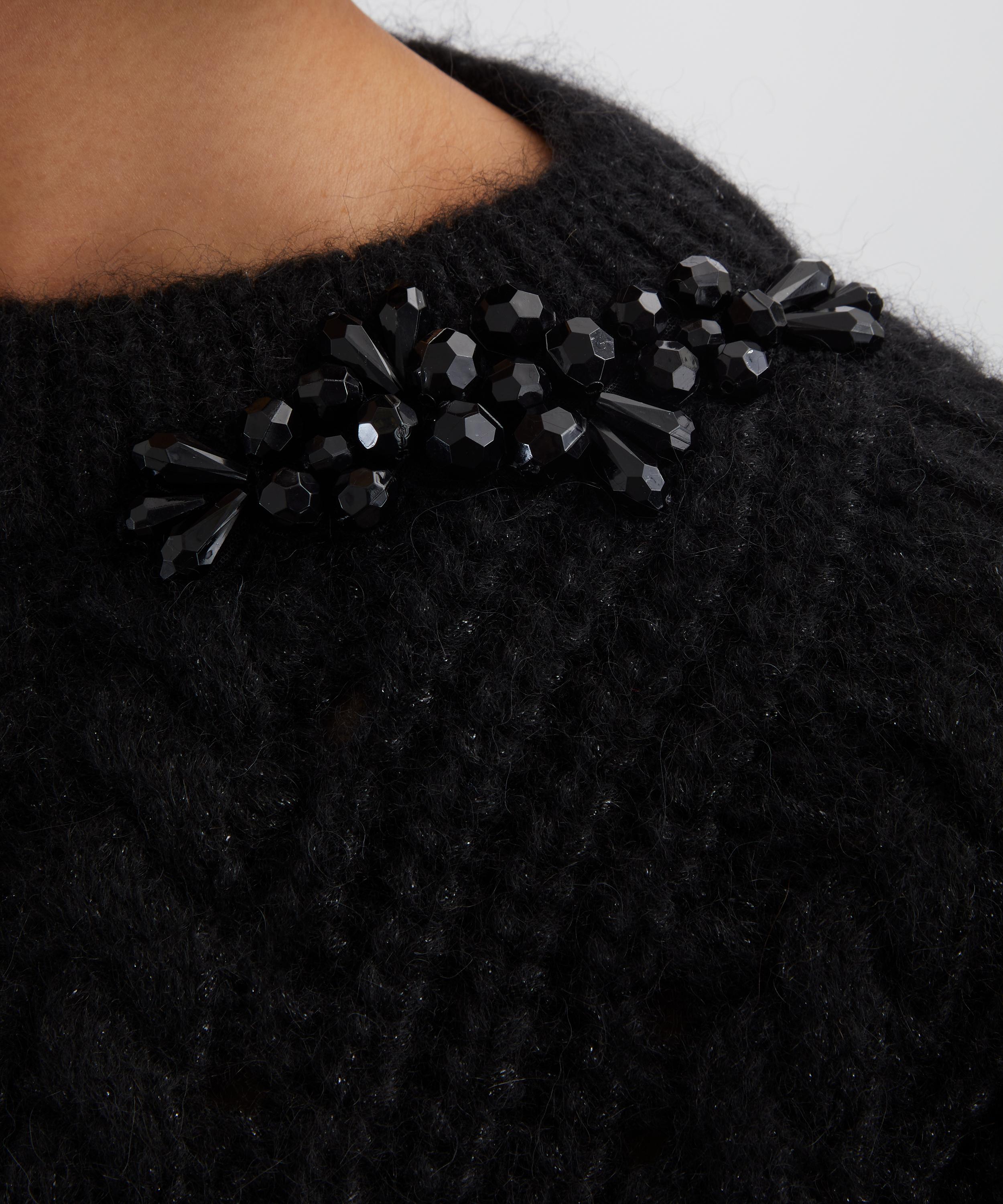 Simone Rocha - Embellished Puff-Sleeve Chunky Knit Jumper image number 4