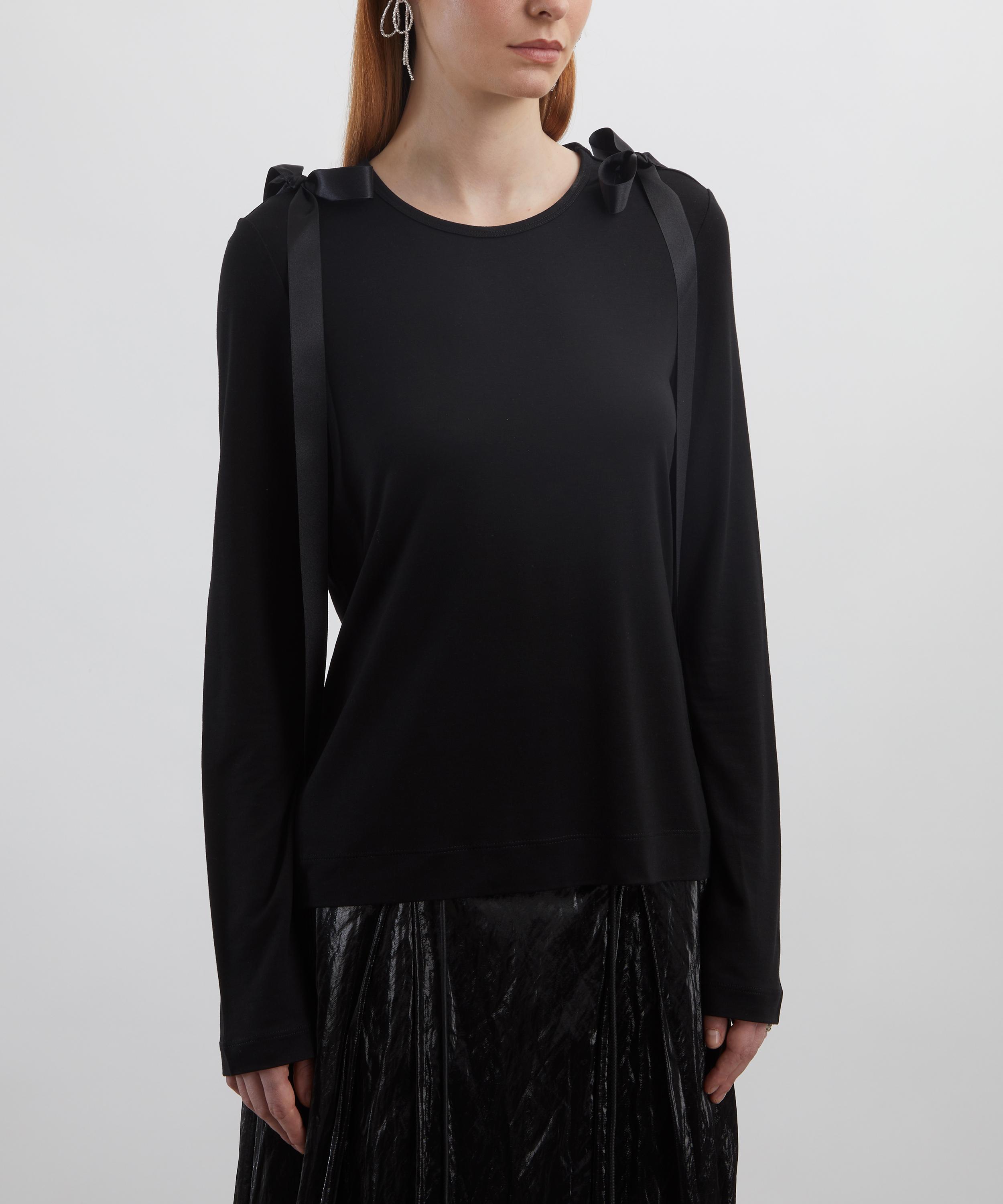 Simone Rocha - Bow Ribbon Tail Long-Sleeve T-Shirt image number 2
