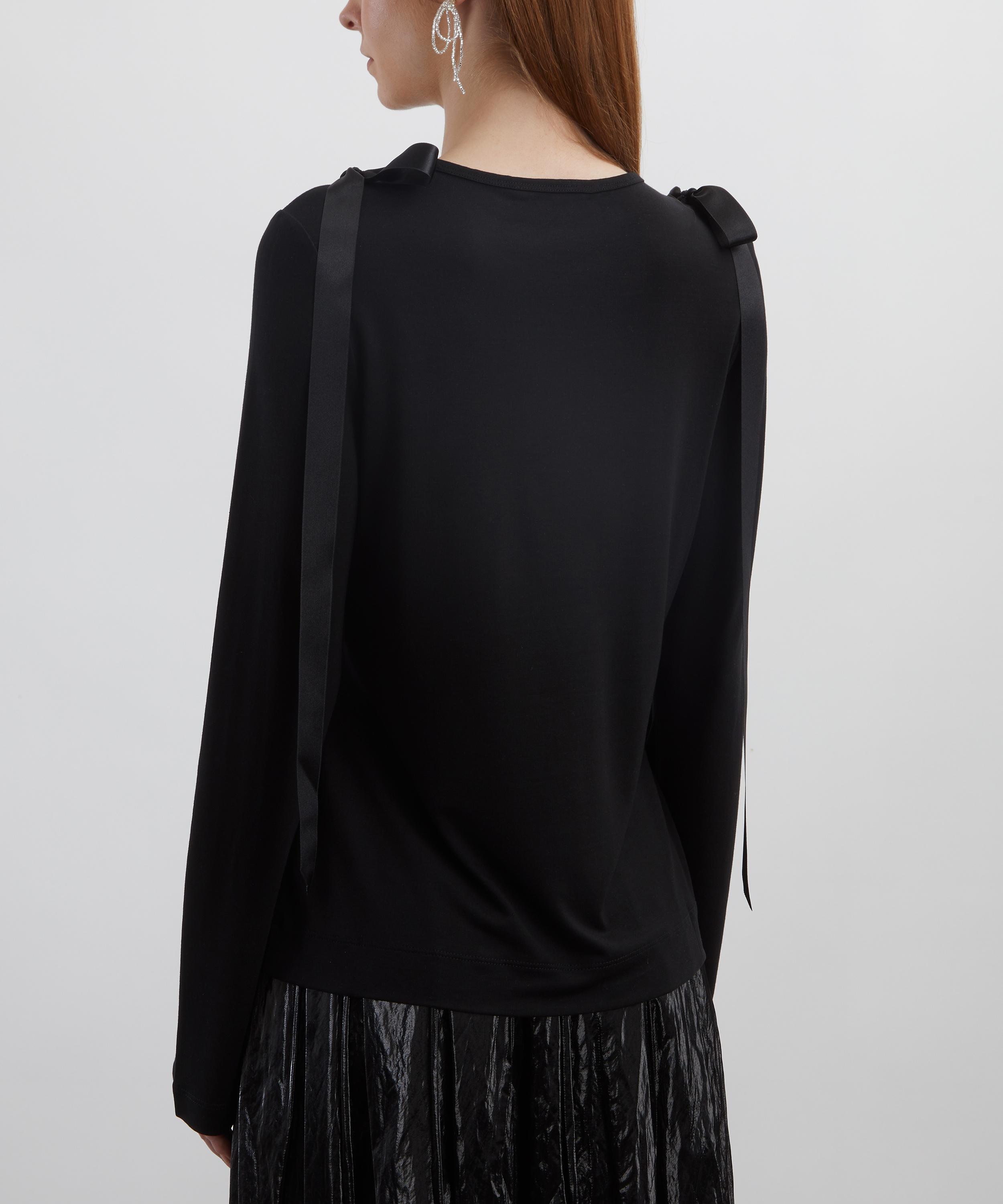 Simone Rocha - Bow Ribbon Tail Long-Sleeve T-Shirt image number 3