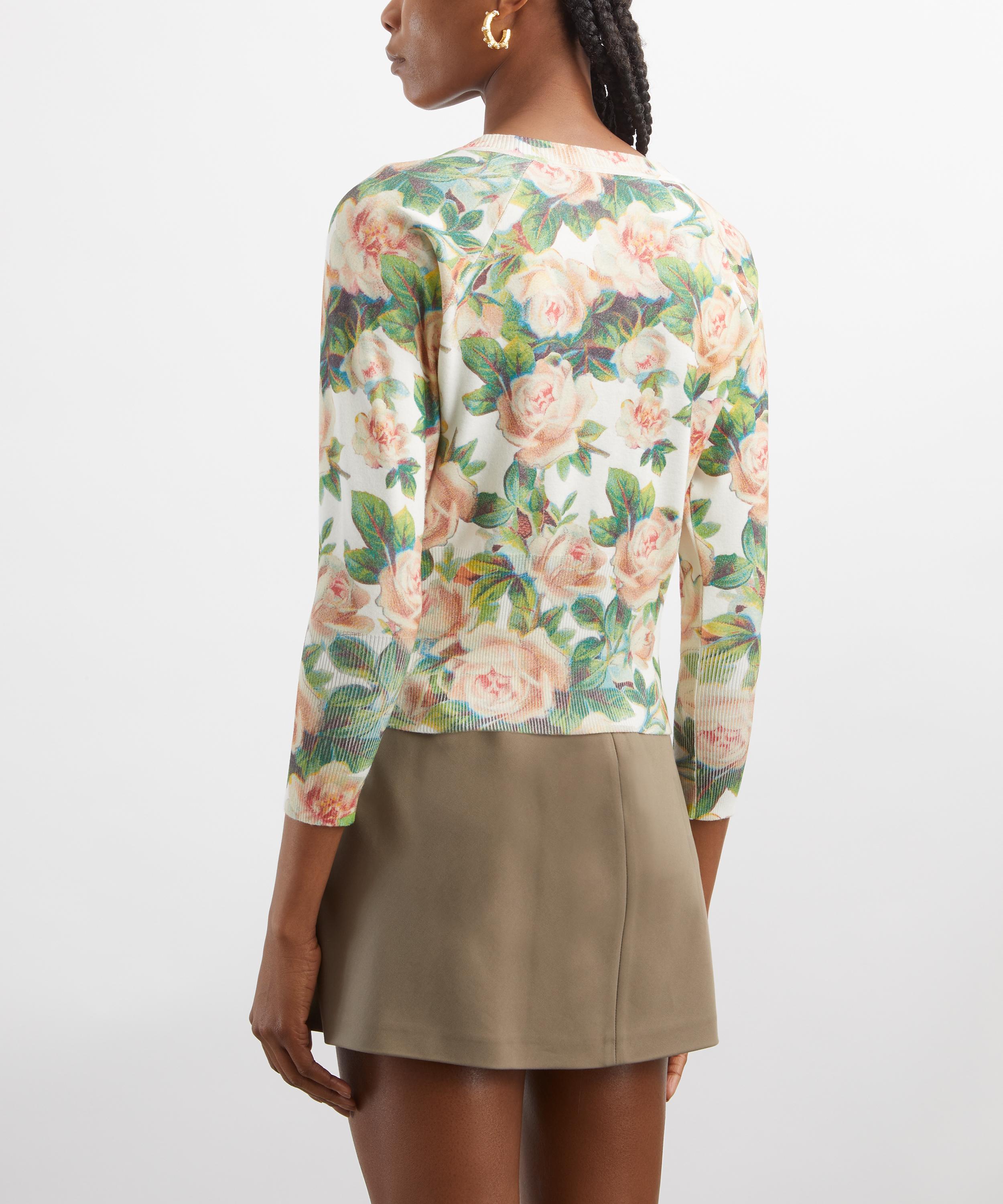 Simone Rocha - Rose Shrunken Floral Cardigan image number 3
