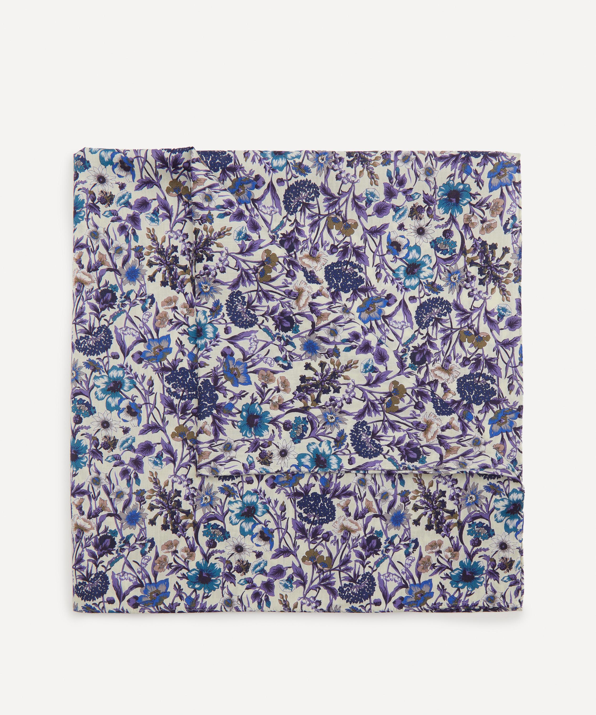Liberty - Rachel Large Purple Floral Cotton Handkerchief