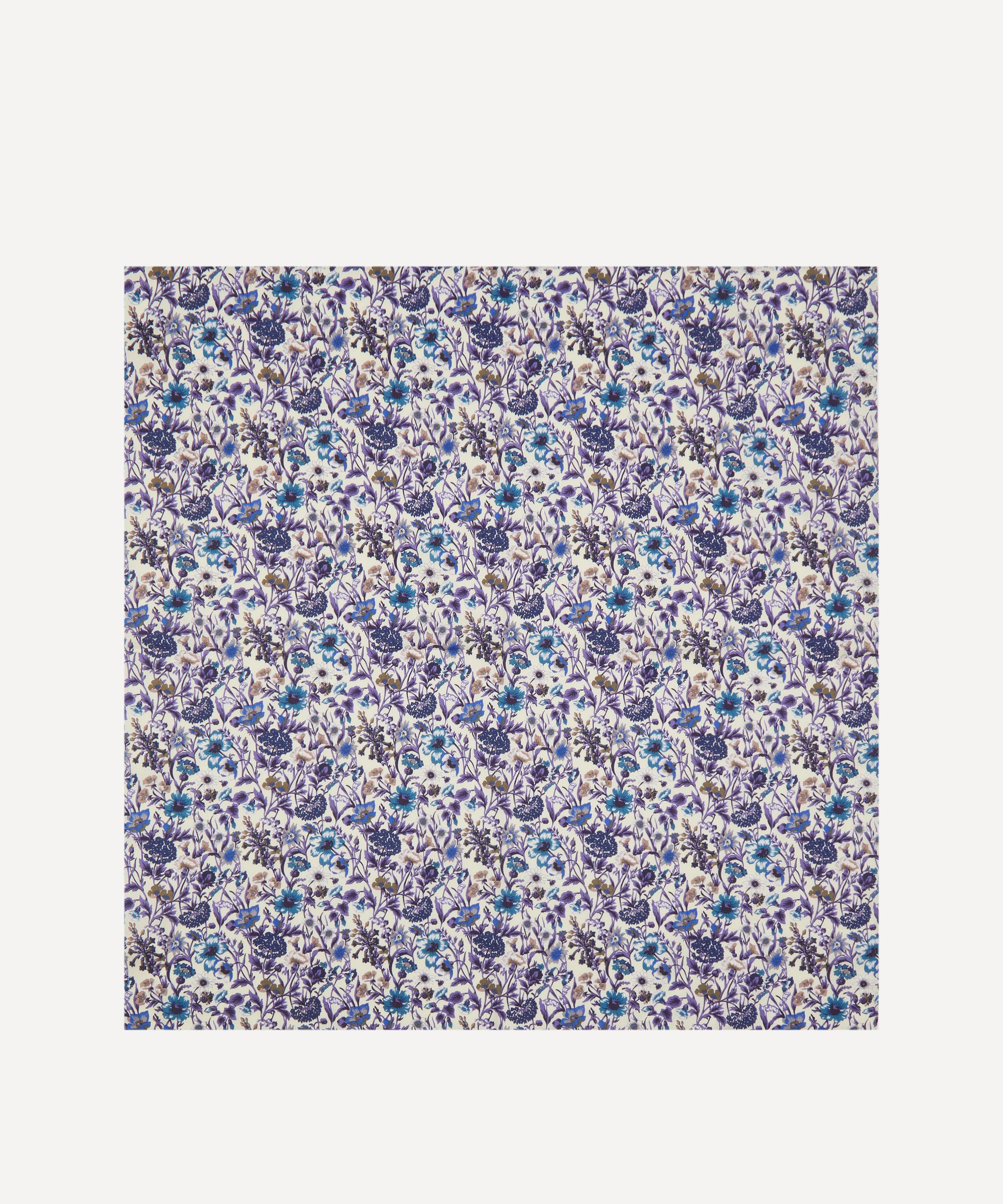 Liberty - Rachel Large Purple Floral Cotton Handkerchief image number 1