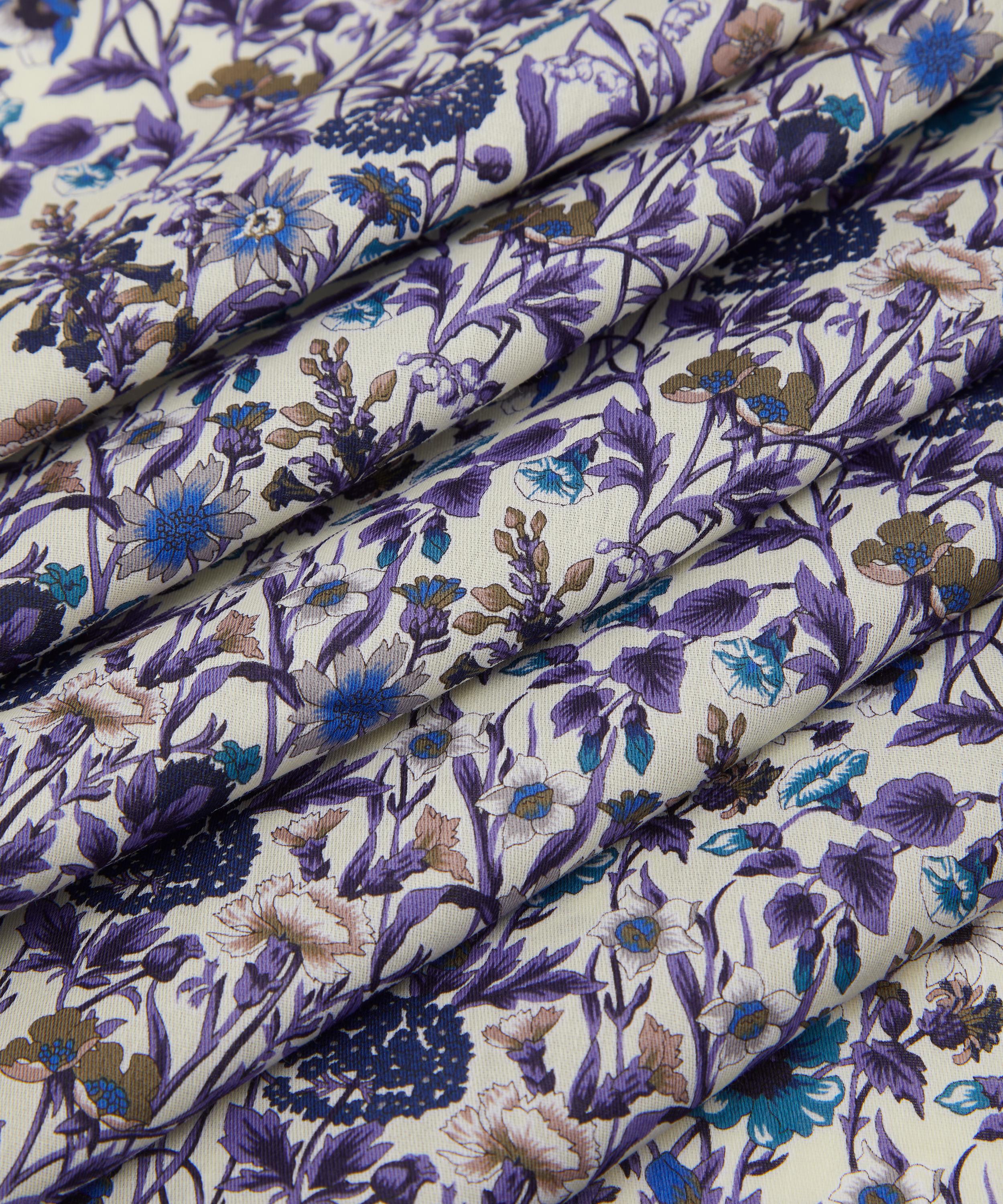 Liberty - Rachel Large Purple Floral Cotton Handkerchief image number 2