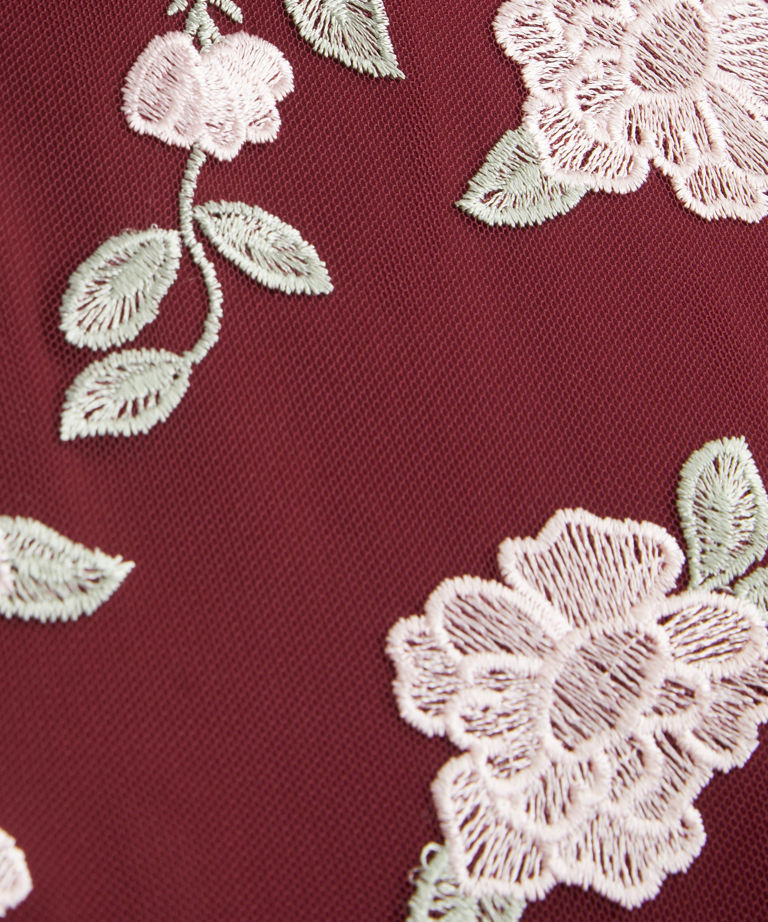 ROTATE Birger Christensen - Sleeveless Bordeaux Flower Print Maxi Dress image number 4