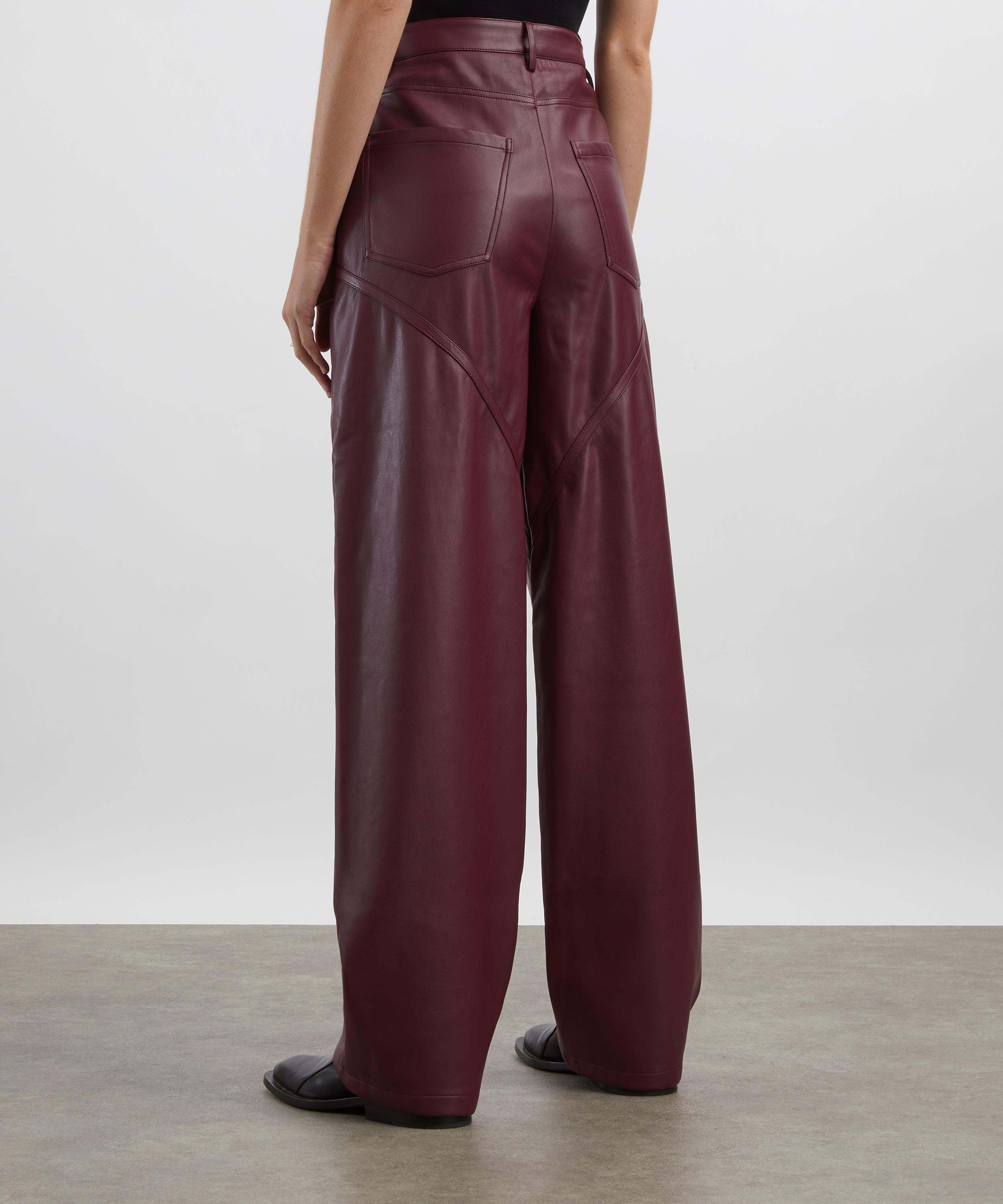 ROTATE Birger Christensen - Bordeaux Mid-Waisted Piping Trousers image number 2