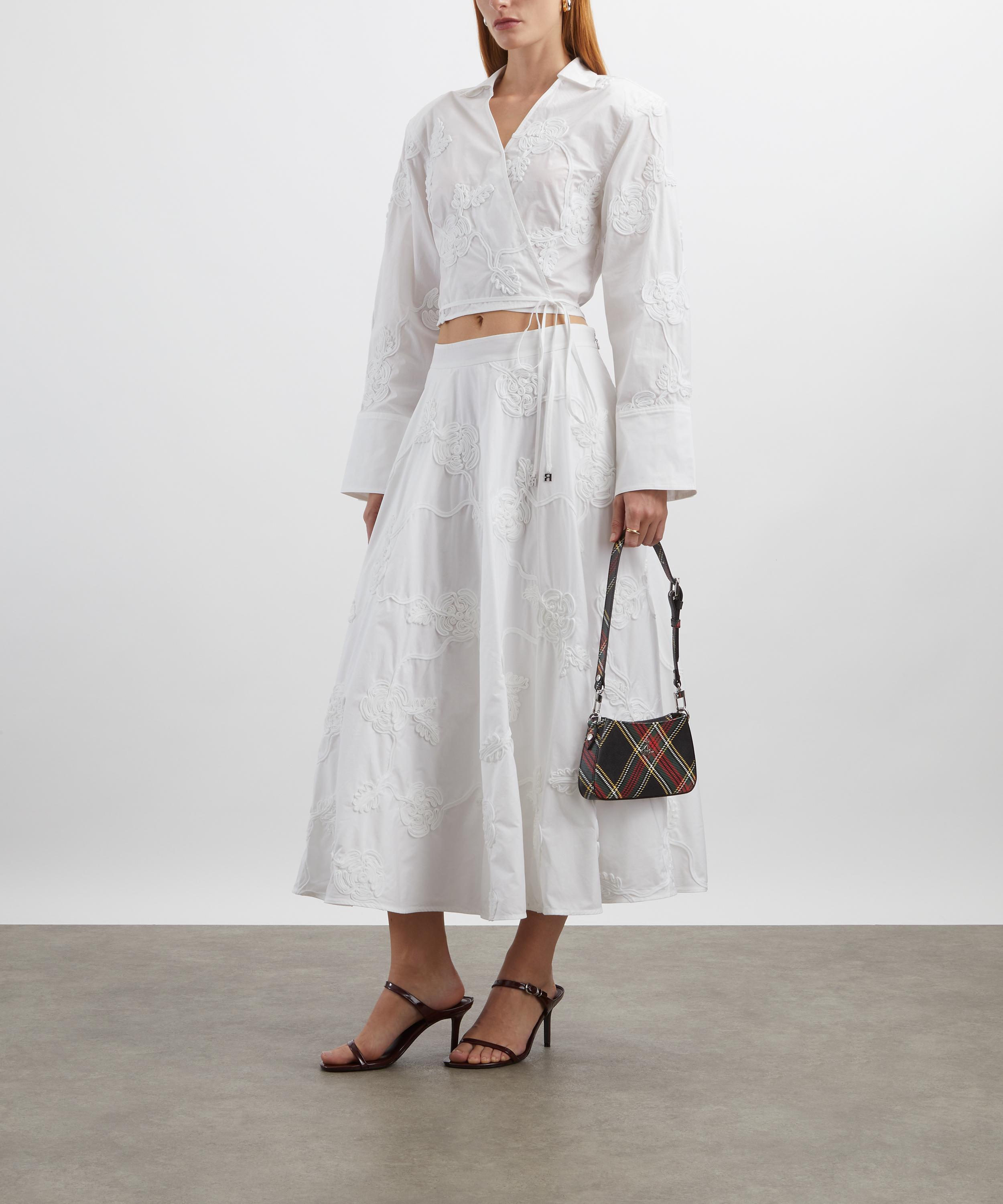 ROTATE Birger Christensen - Bright White Flower Wrap Shirt image number 1