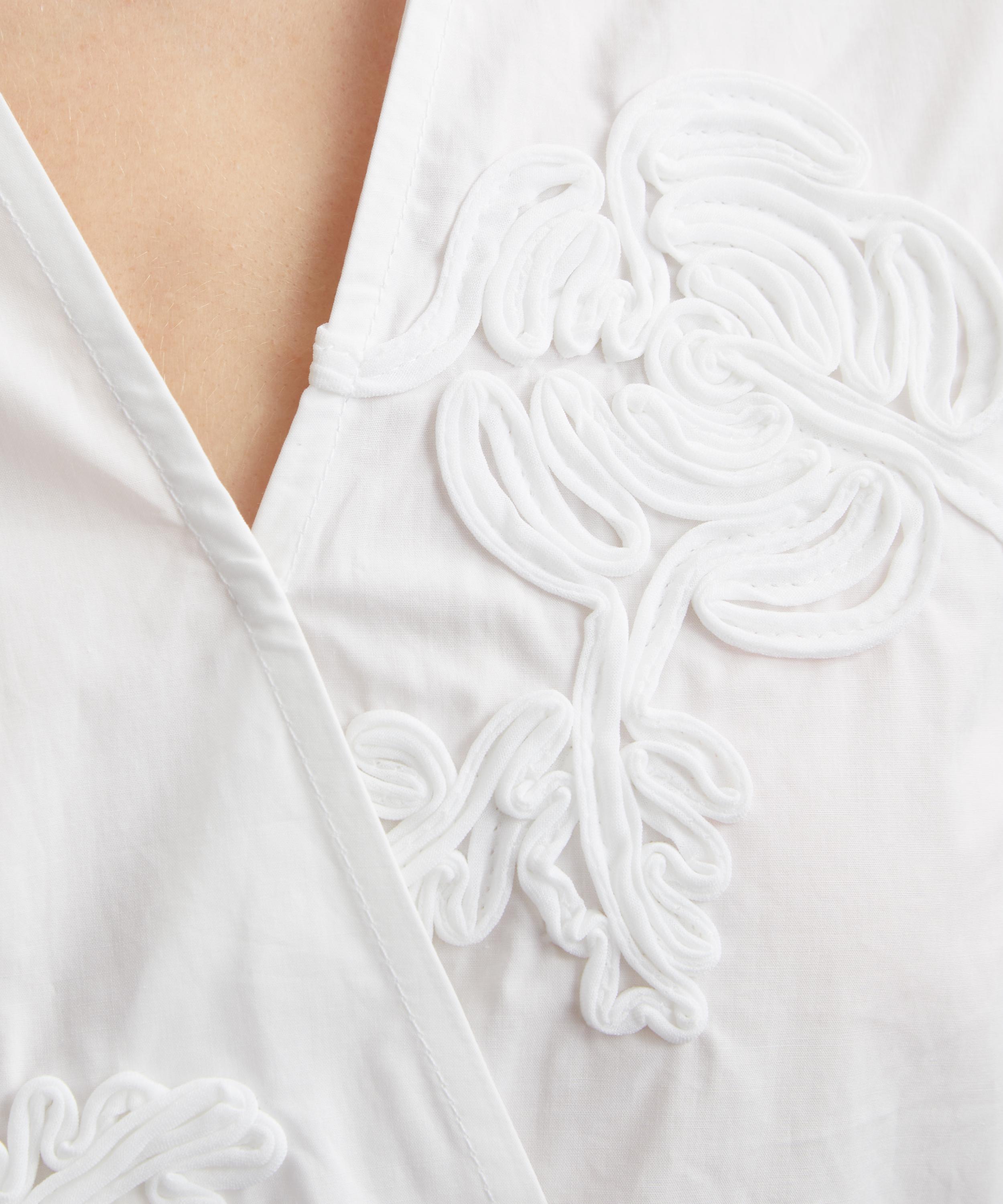 ROTATE Birger Christensen - Bright White Flower Wrap Shirt image number 4