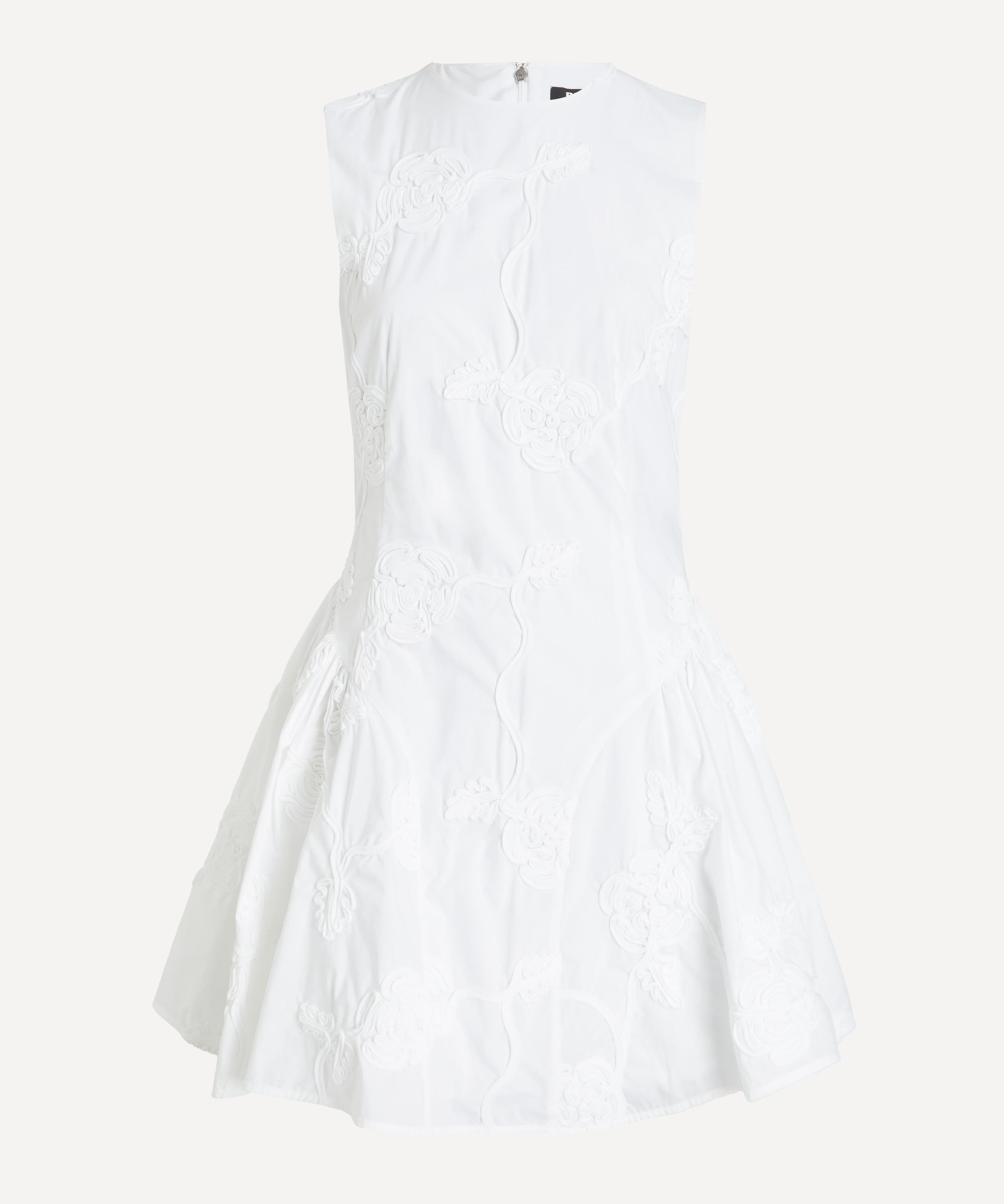 ROTATE Birger Christensen - Bright White Flower Poplin Mini Dress image number 0