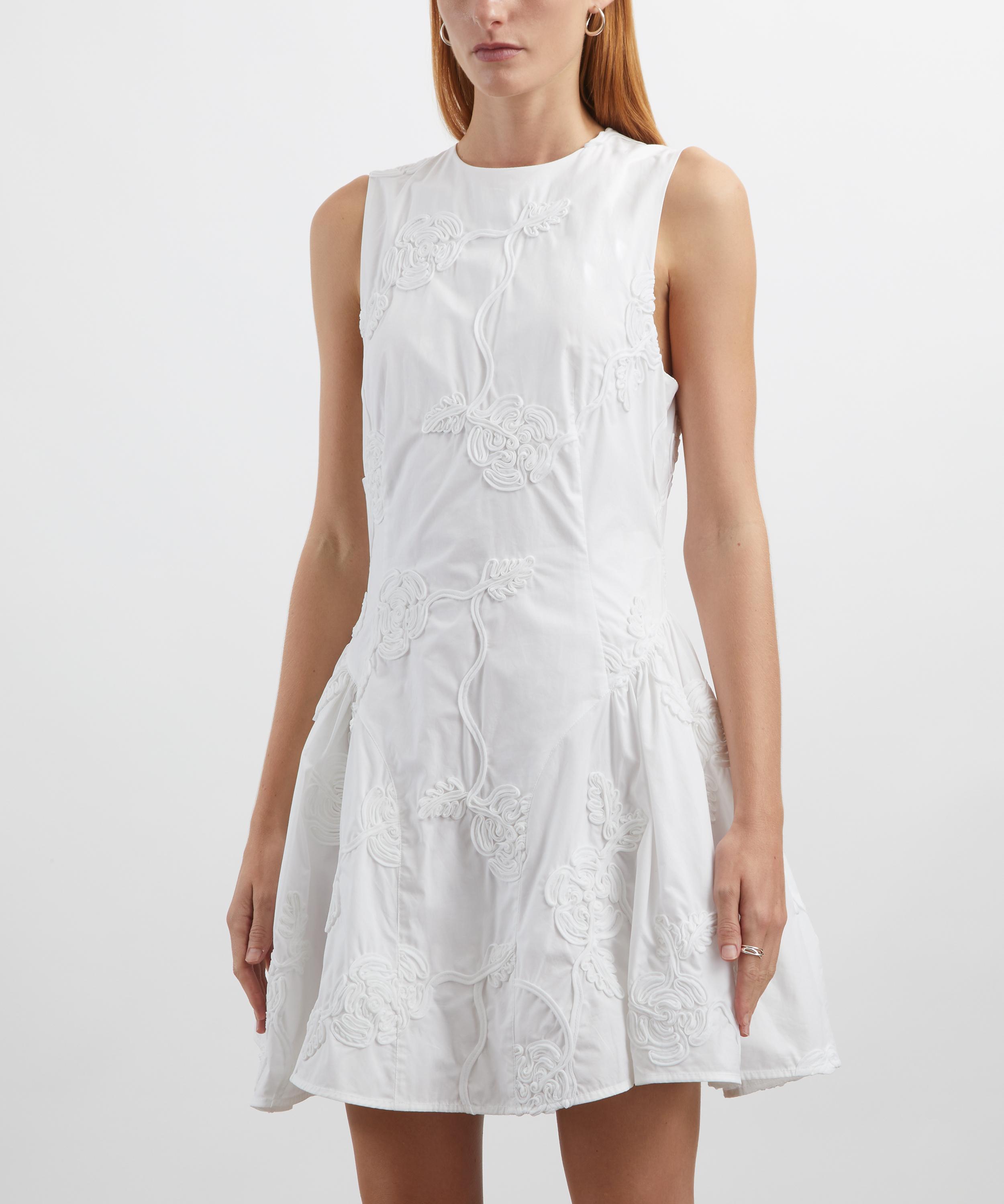ROTATE Birger Christensen - Bright White Flower Poplin Mini Dress image number 2