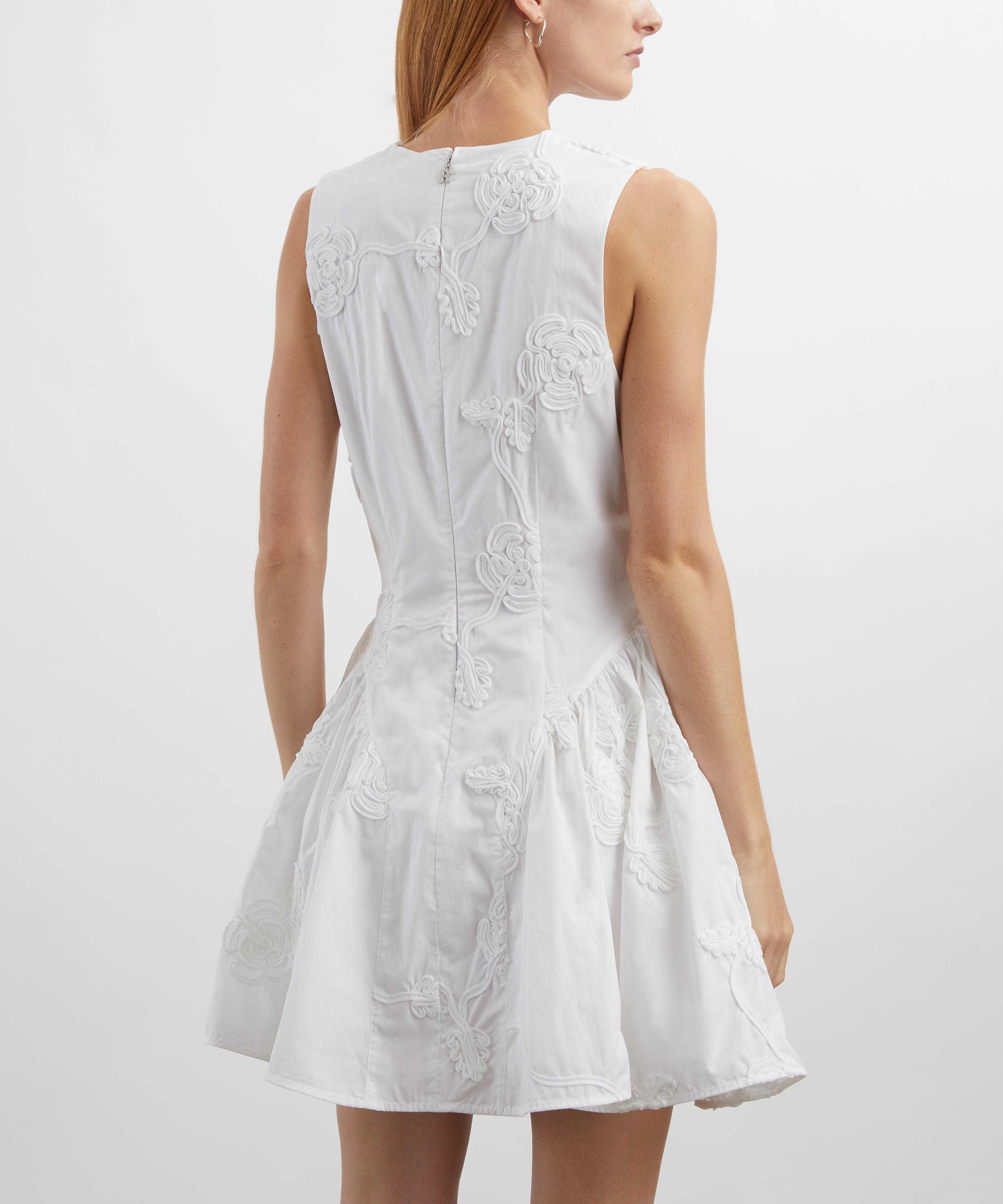 ROTATE Birger Christensen - Bright White Flower Poplin Mini Dress image number 3