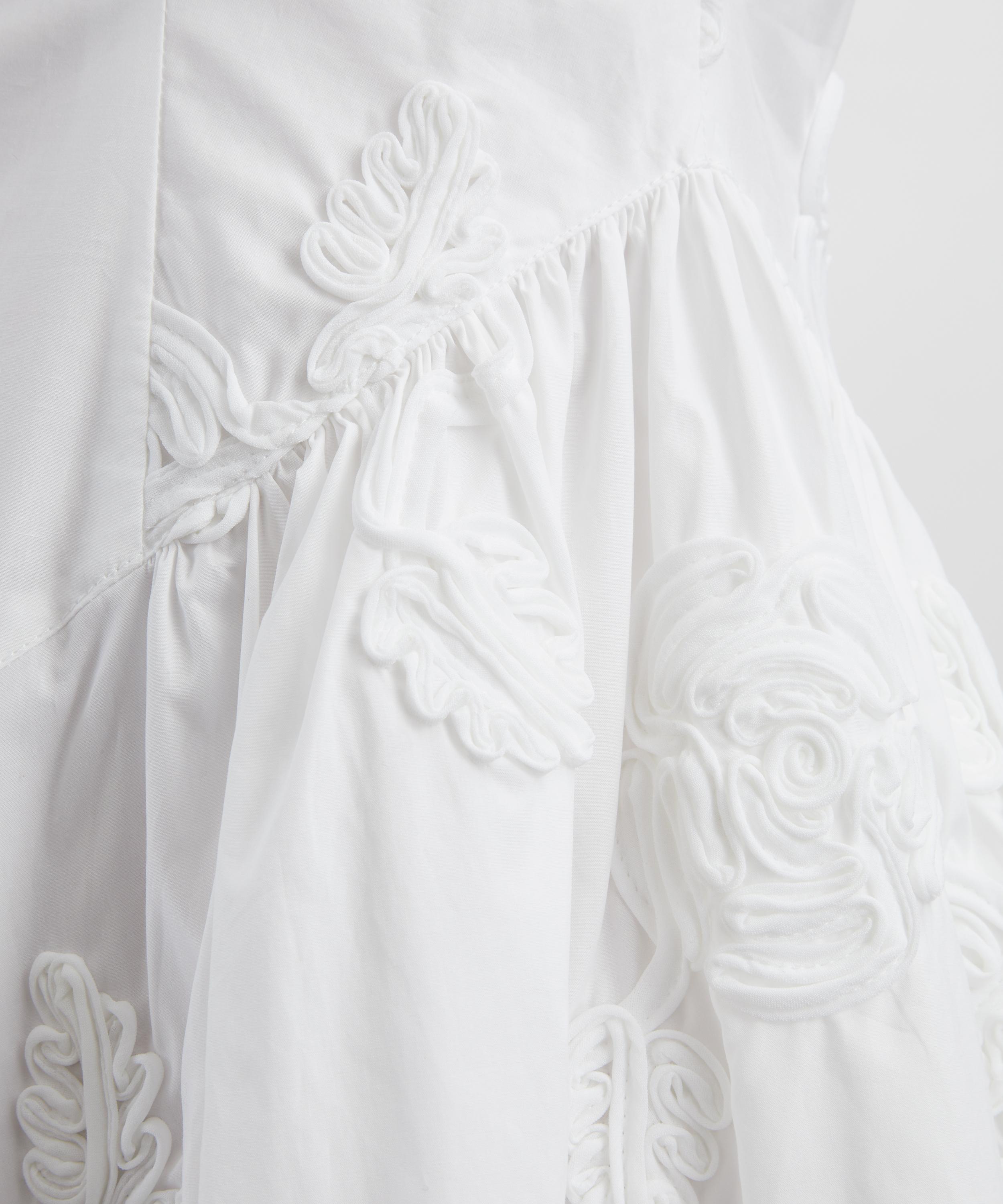 ROTATE Birger Christensen - Bright White Flower Poplin Mini Dress image number 4
