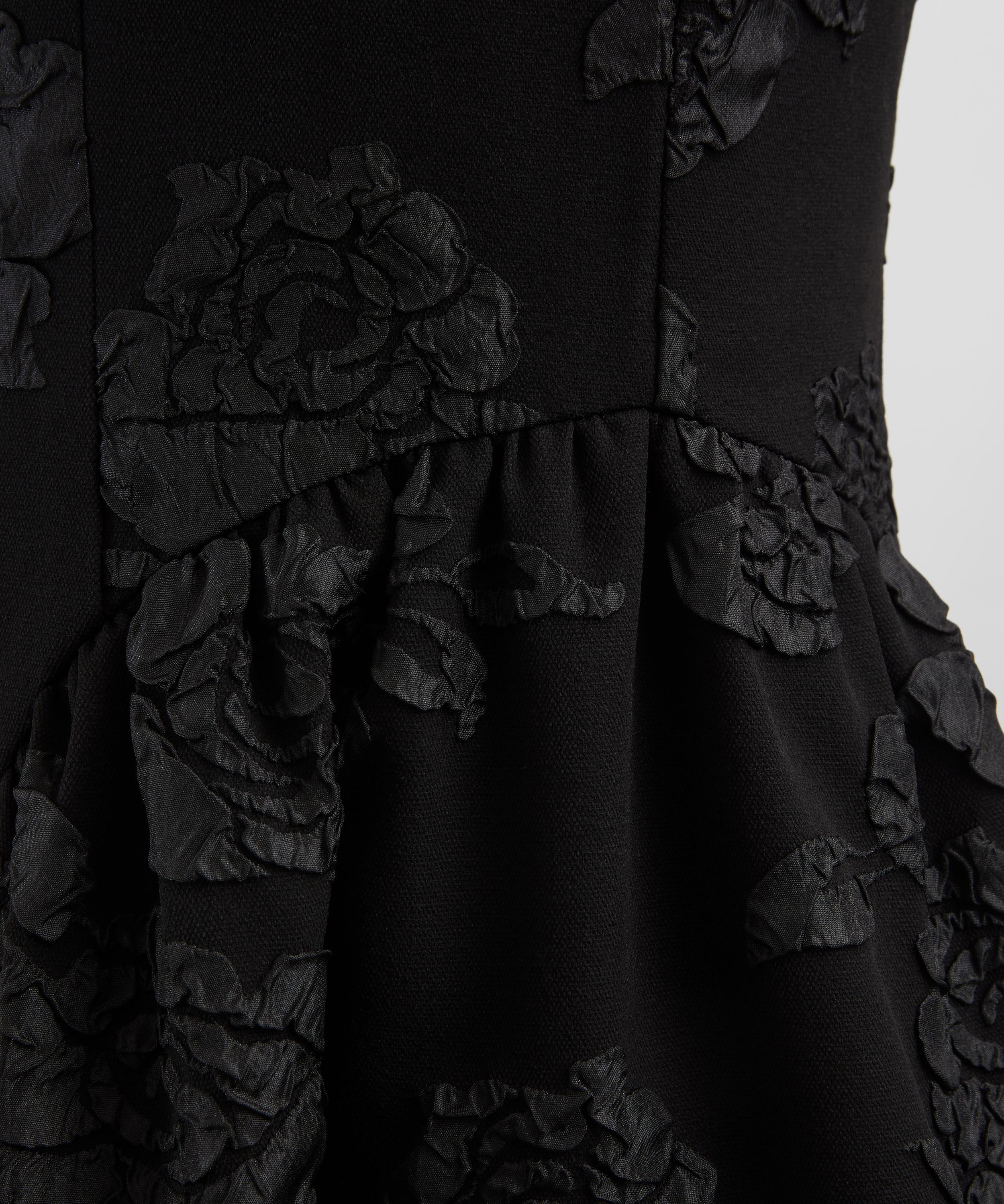 ROTATE Birger Christensen - Black Jacquard Midi Dress image number 4