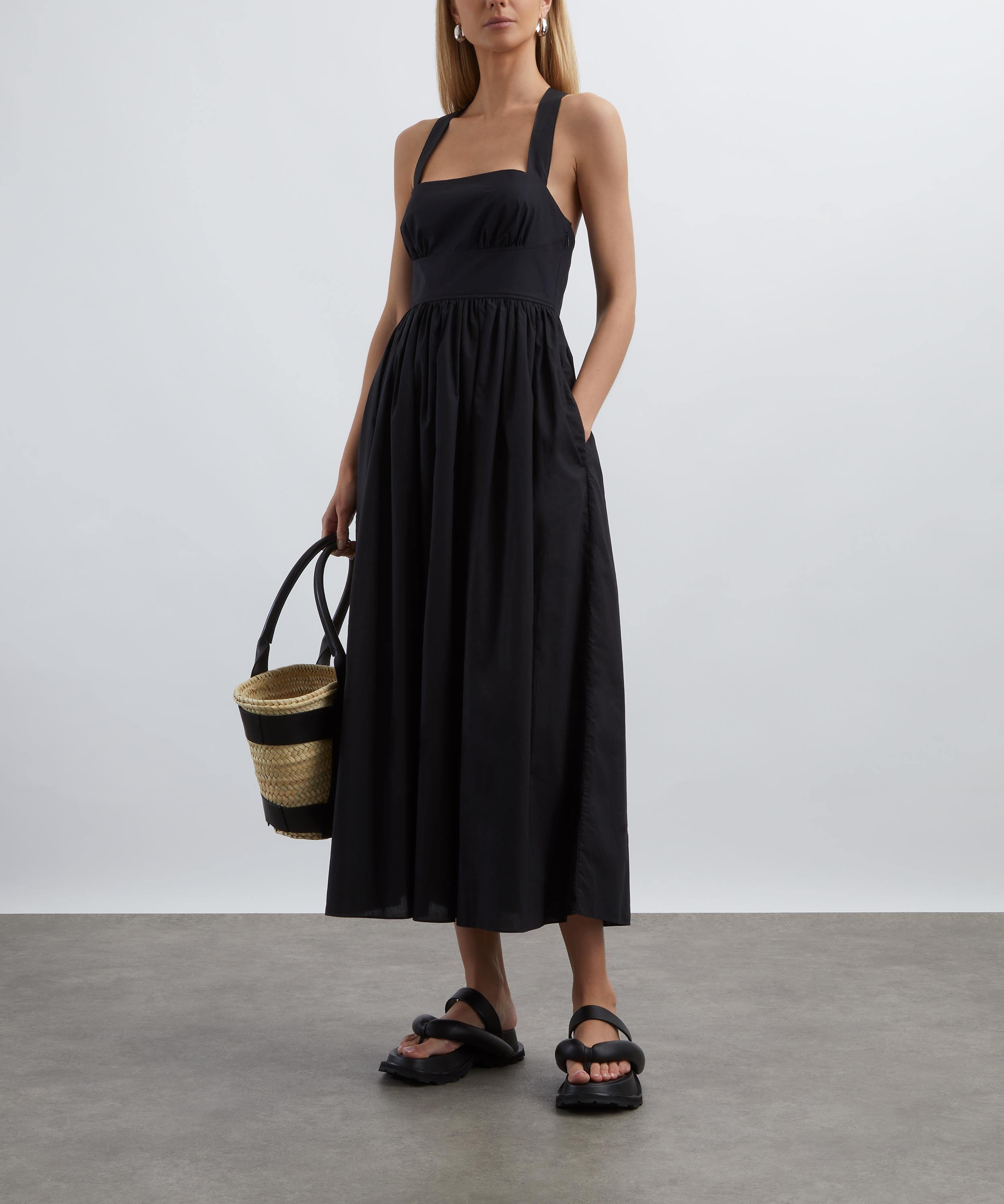 Matteau - Black Crossback Midi Dress image number 1