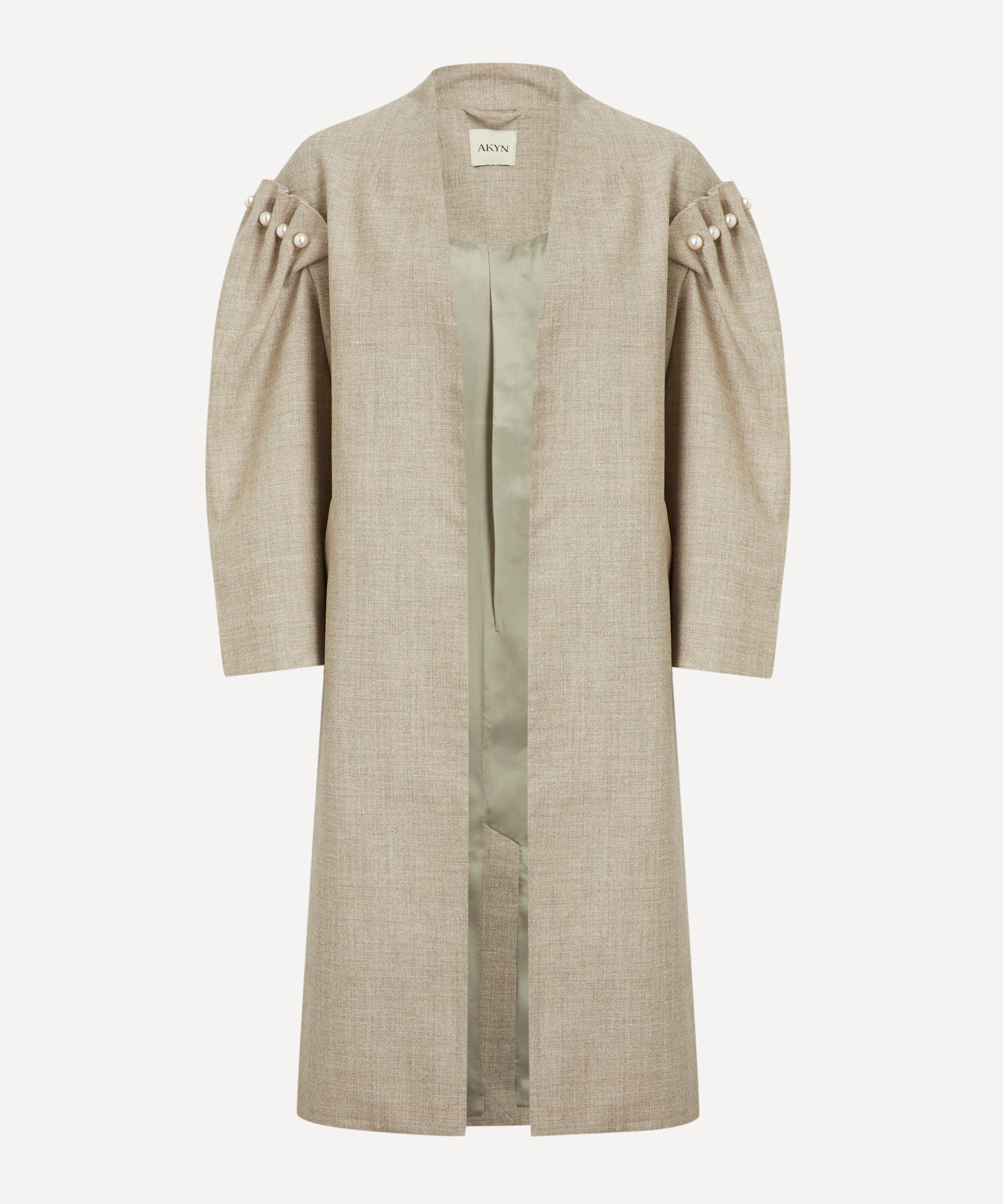 AKYN - Dree Grey Undyed Wrap Coat image number 0