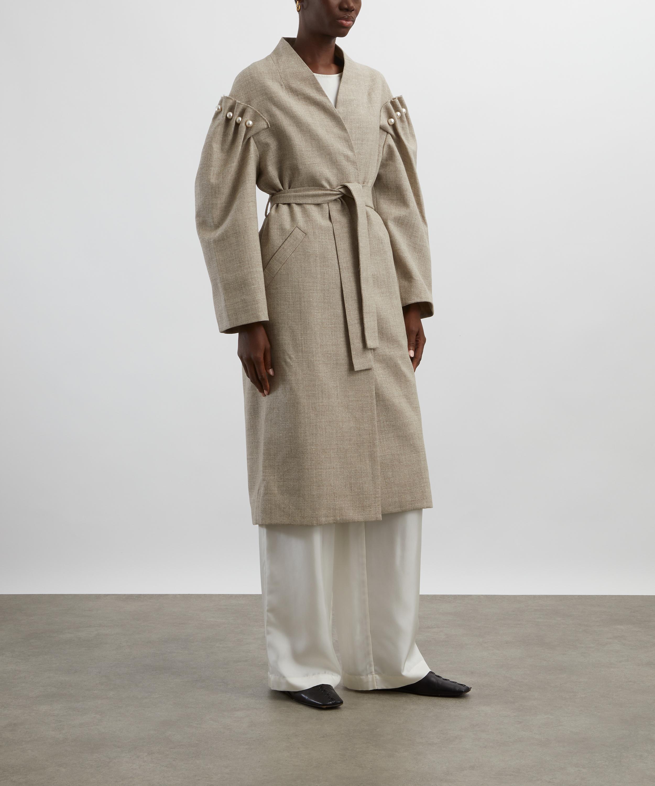 AKYN - Dree Grey Undyed Wrap Coat image number 1