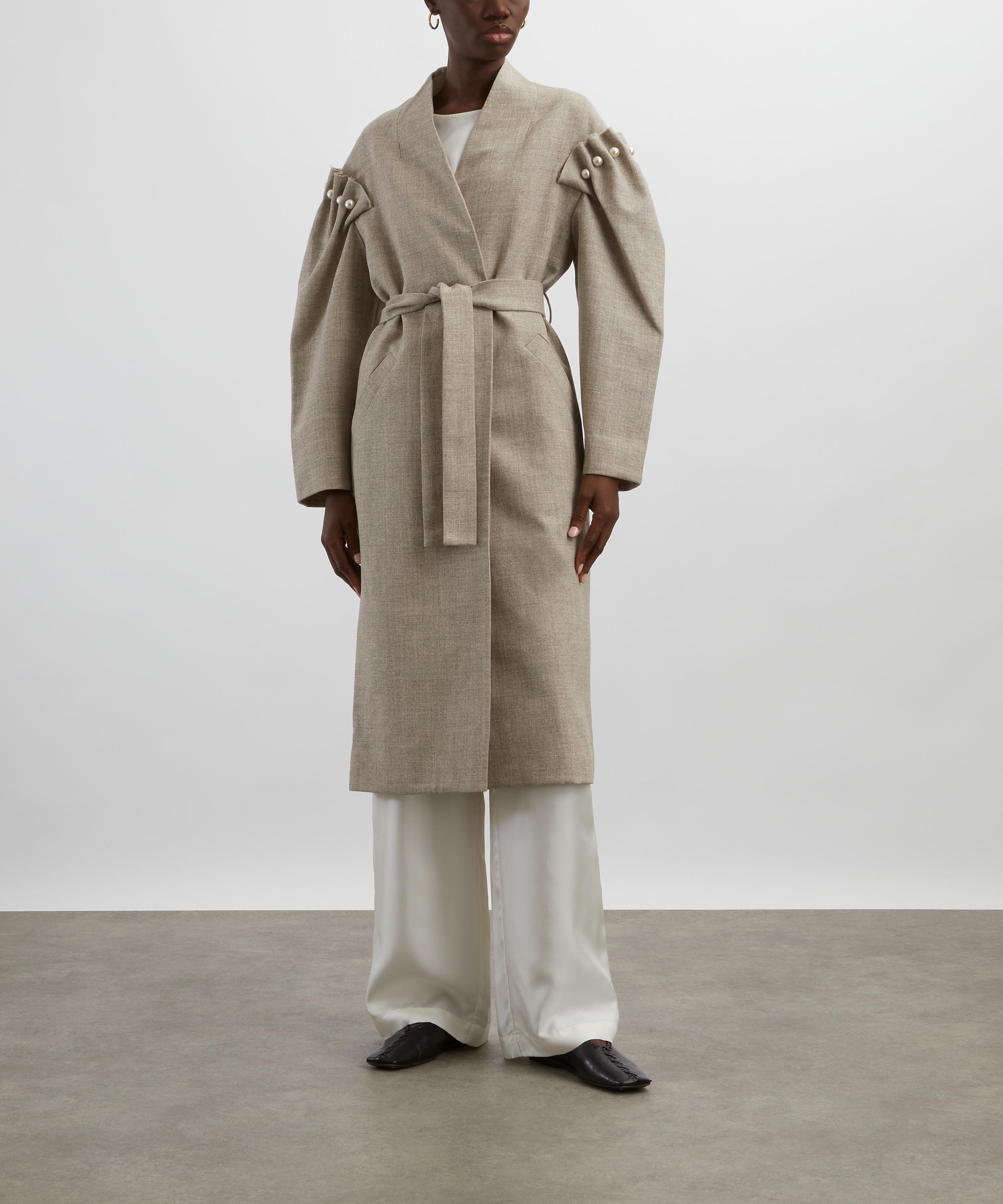 AKYN - Dree Grey Undyed Wrap Coat image number 2
