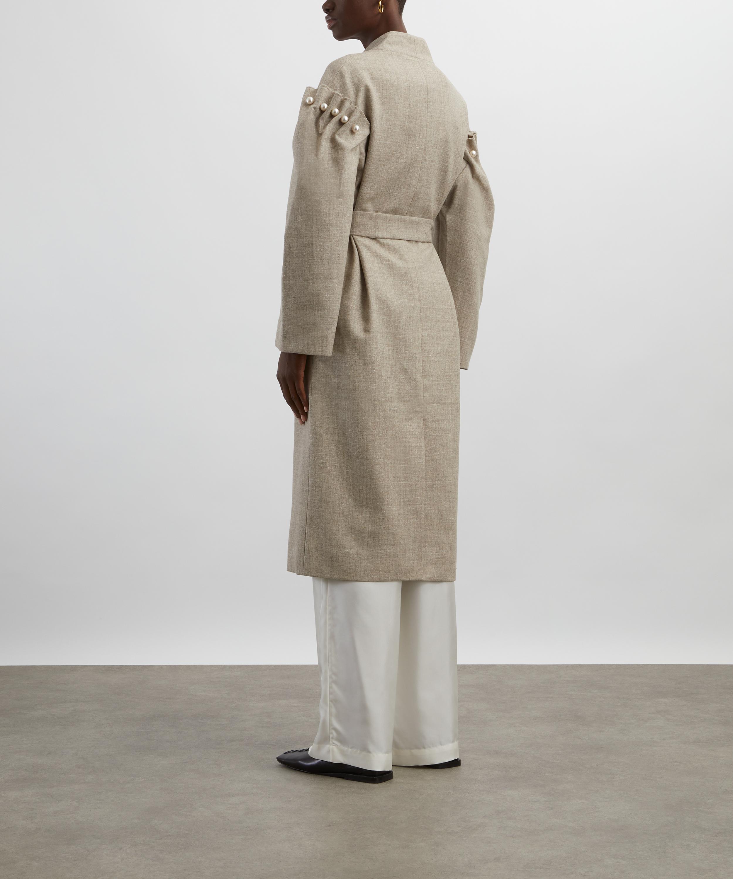 AKYN - Dree Grey Undyed Wrap Coat image number 3