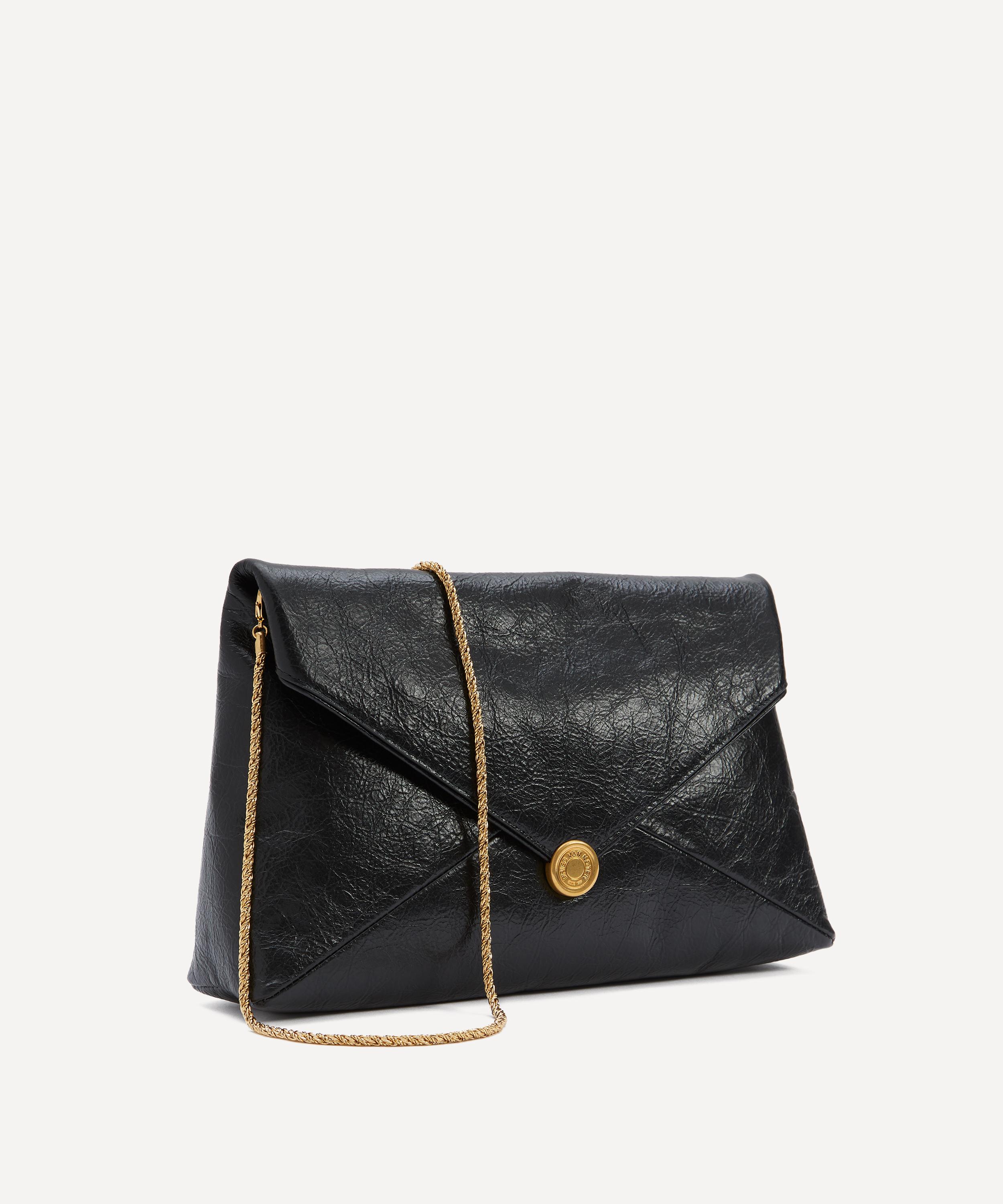 Dries Van Noten - Textured Leather Envelope Shoulder Bag image number 2