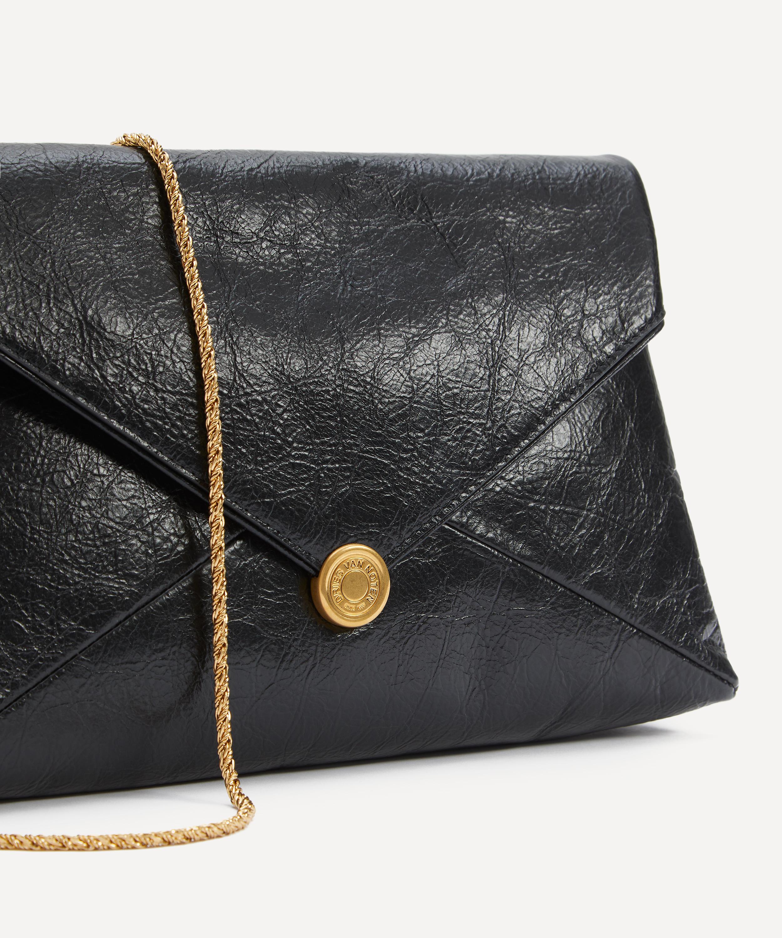 Dries Van Noten - Textured Leather Envelope Shoulder Bag image number 4