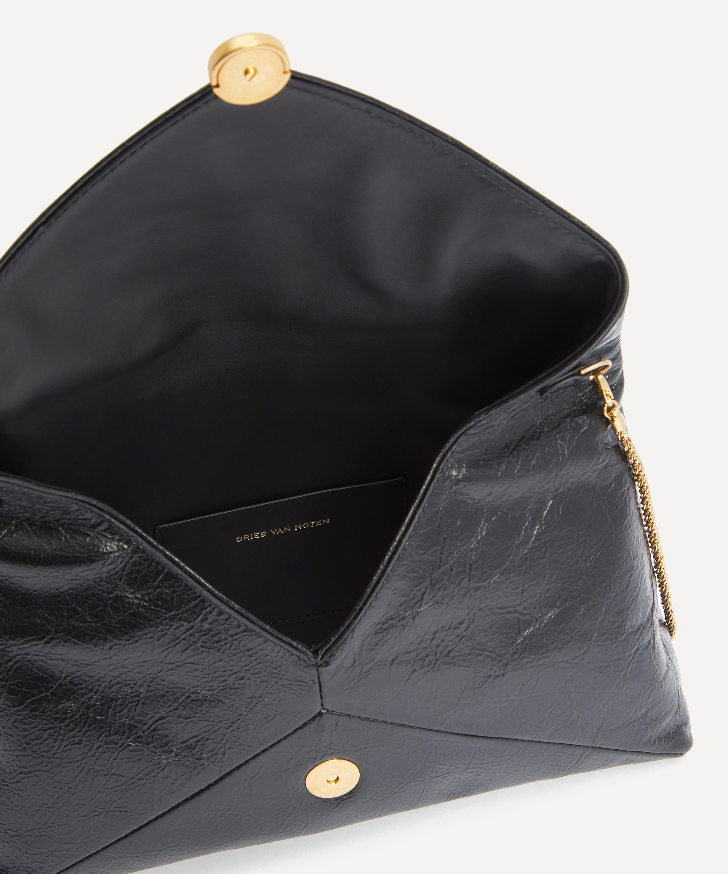 Dries Van Noten - Textured Leather Envelope Shoulder Bag image number 5