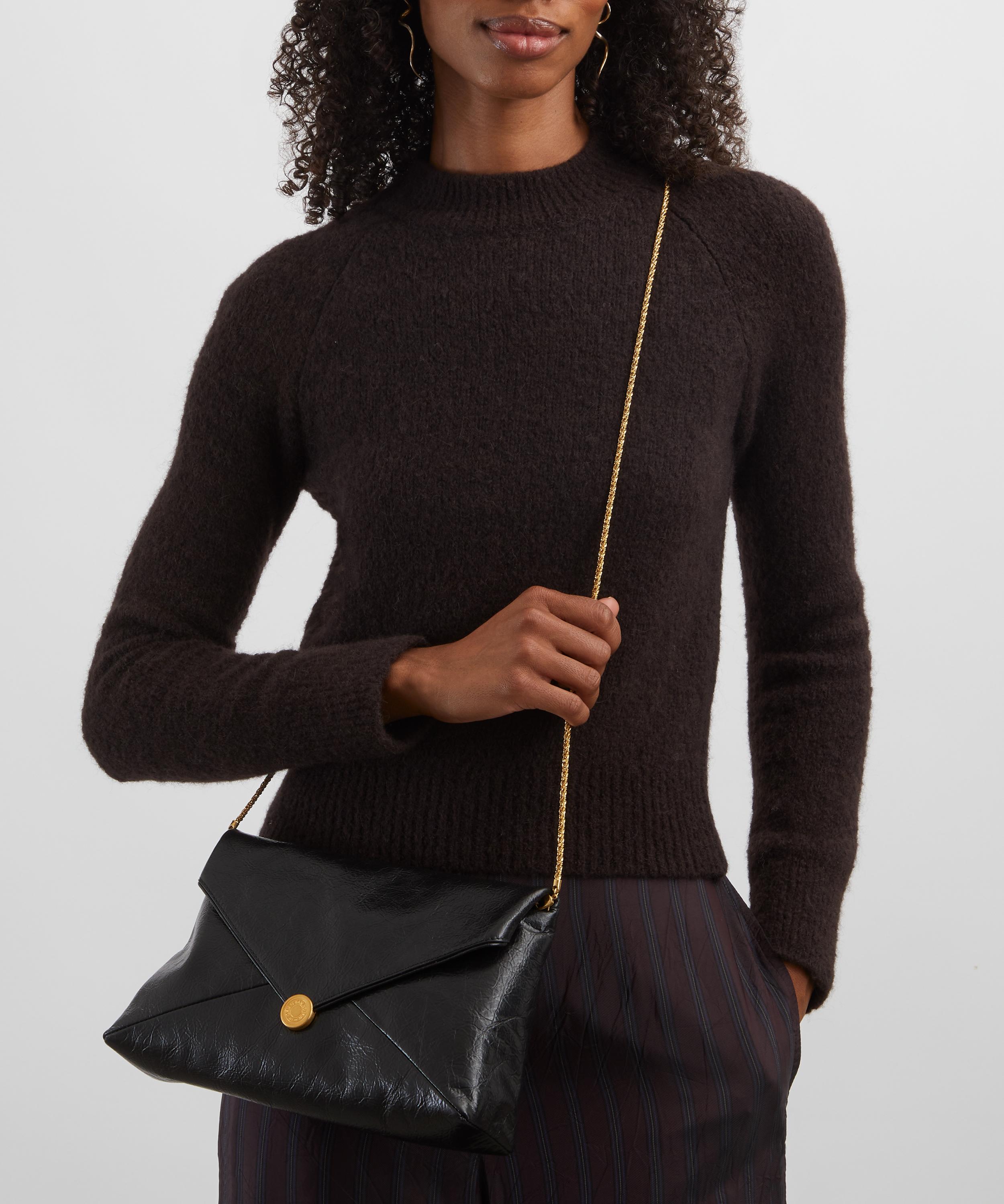 Dries Van Noten - Textured Leather Envelope Shoulder Bag image number 6
