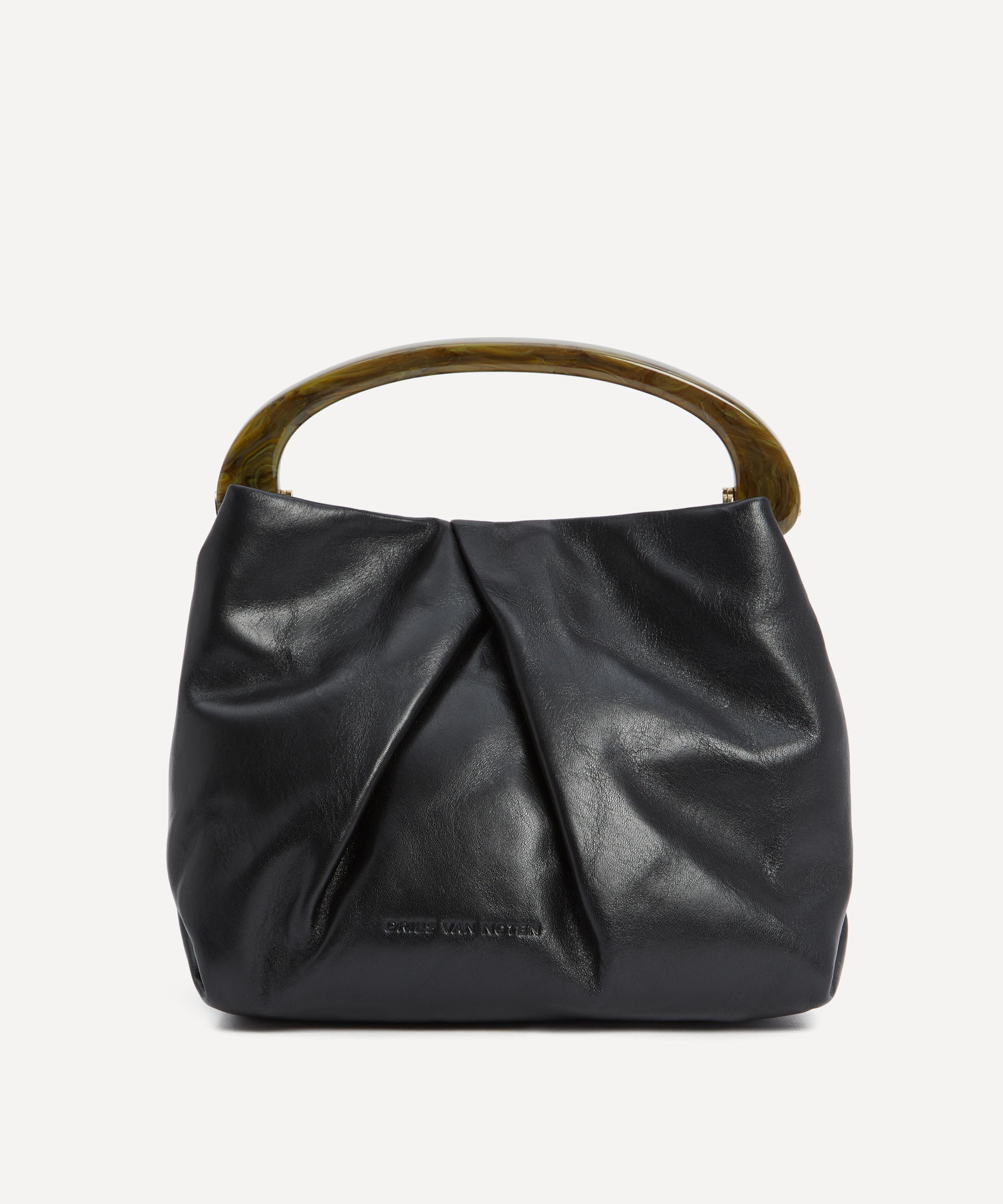Dries Van Noten - Mini Pleated Leather Top Handle Bag image number 3