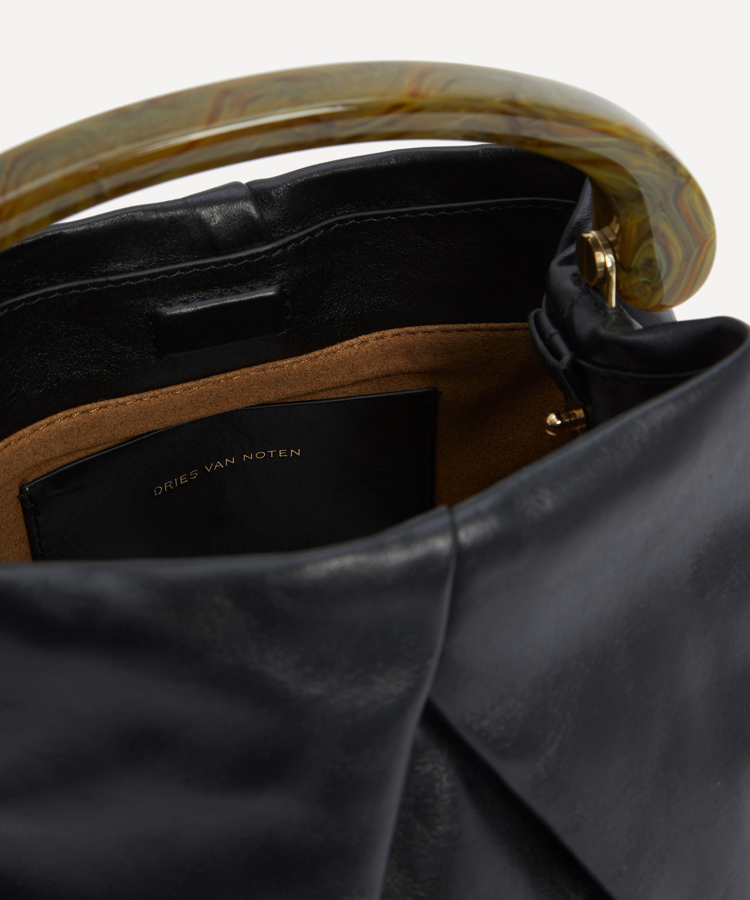 Dries Van Noten - Mini Pleated Leather Top Handle Bag image number 5
