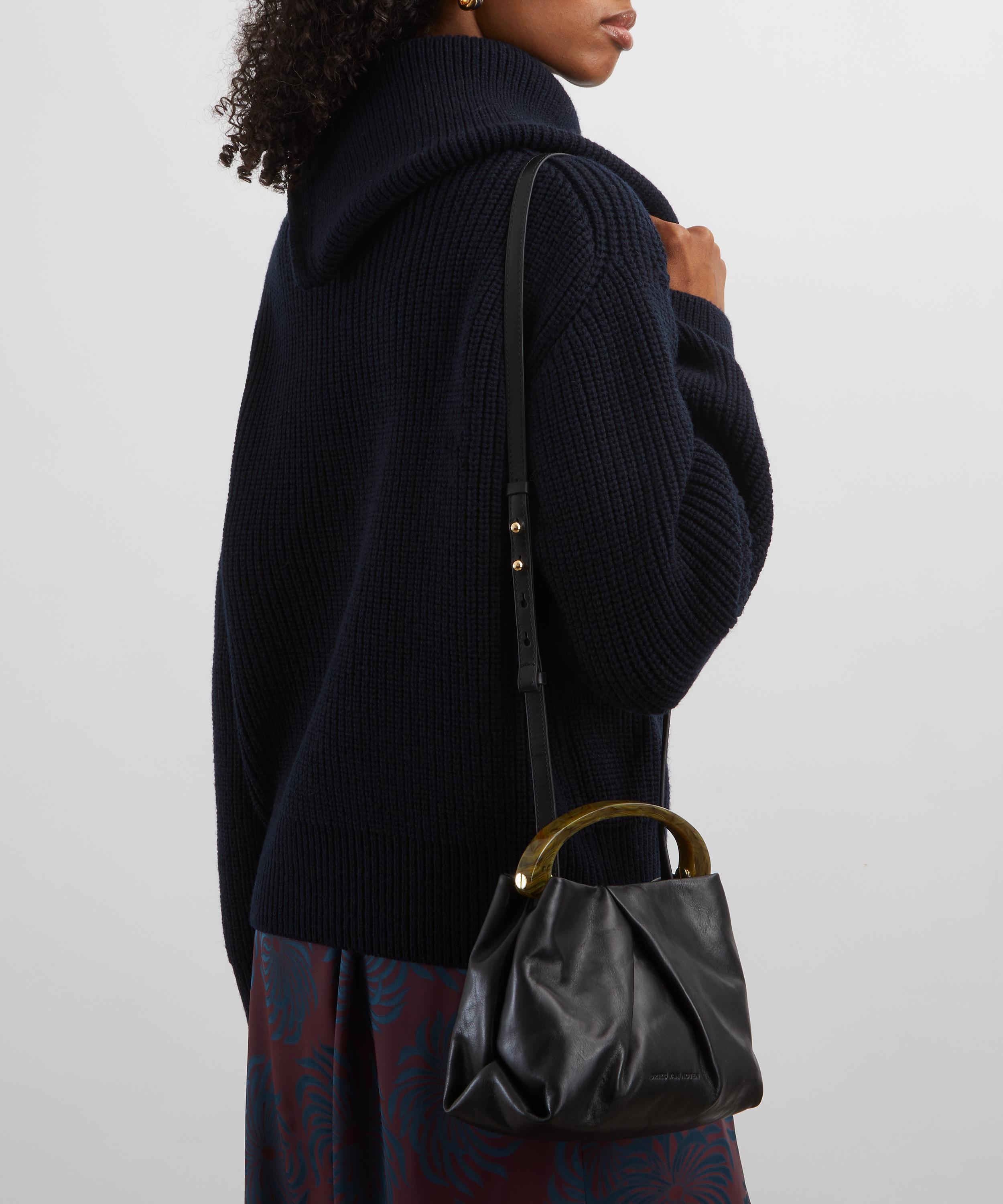 Dries Van Noten - Mini Pleated Leather Top Handle Bag image number 6