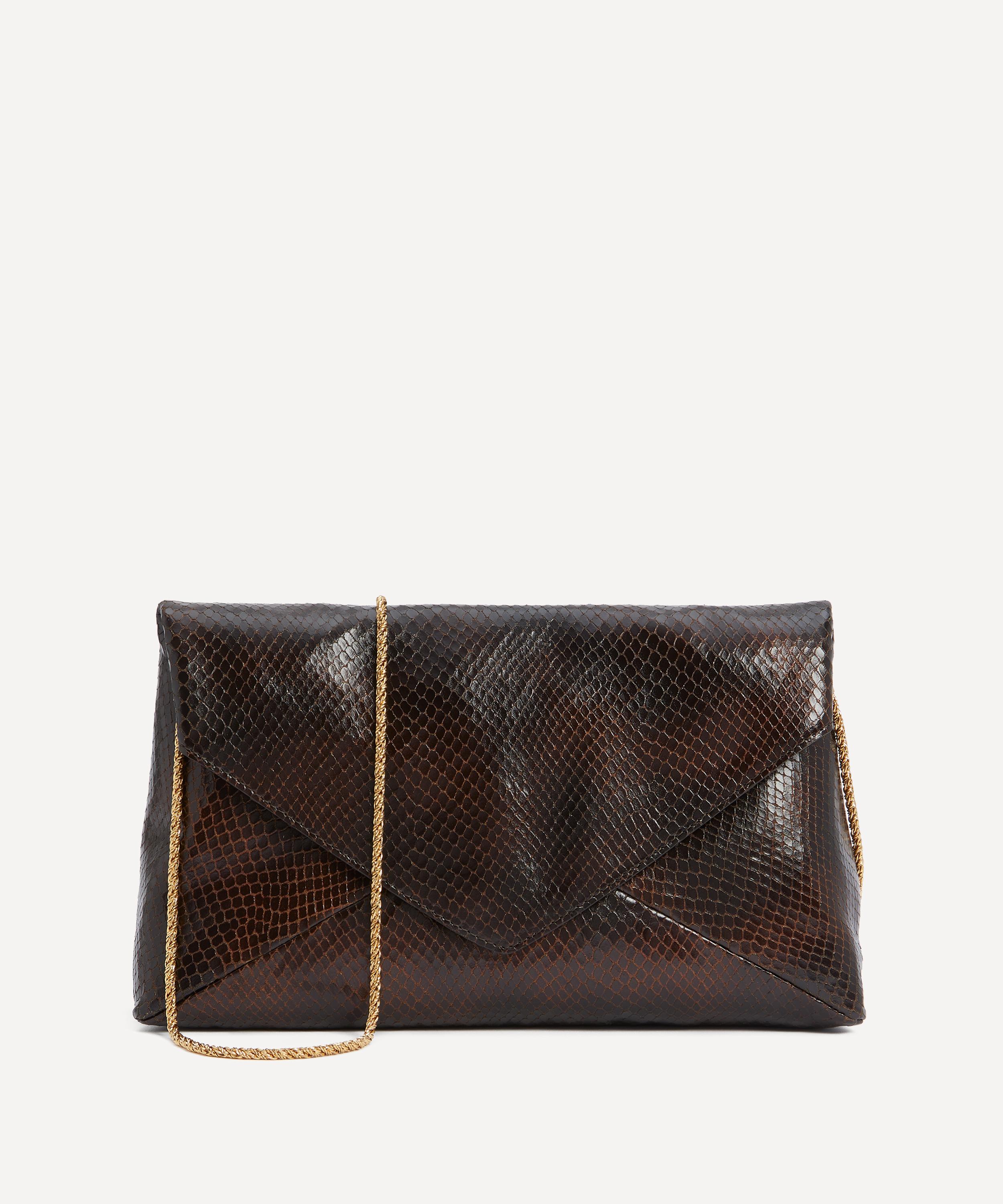 Dries Van Noten ダークブルー クラッチバッグ DRIES VAN NOTEN Textured-leather clutch | NET-A-PORTER