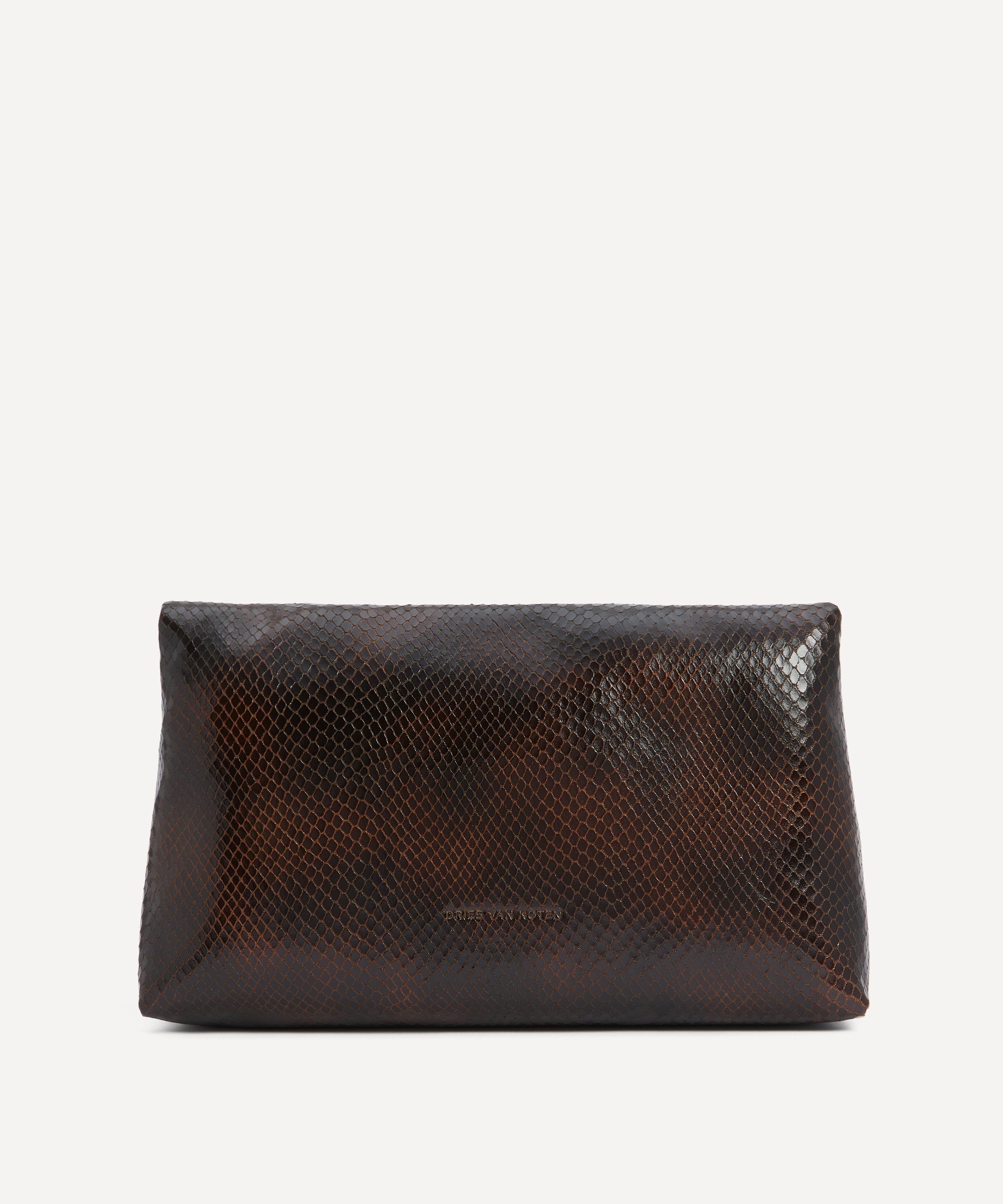 Dries Van Noten Snakeskin Leather Clutch Bag | Liberty