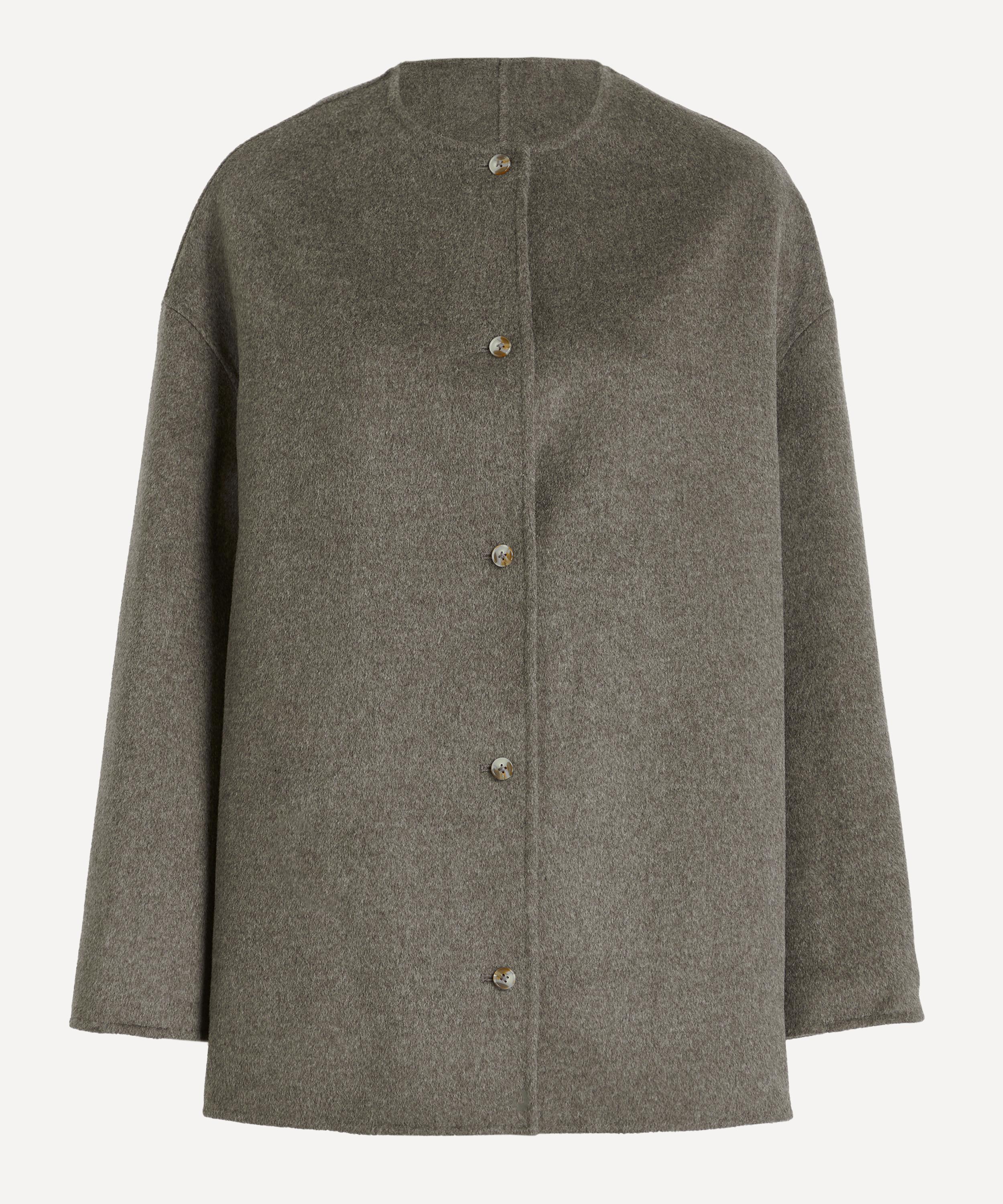 Loulou Studio - Dunne Wool-Cashmere Drap Short Coat image number 0