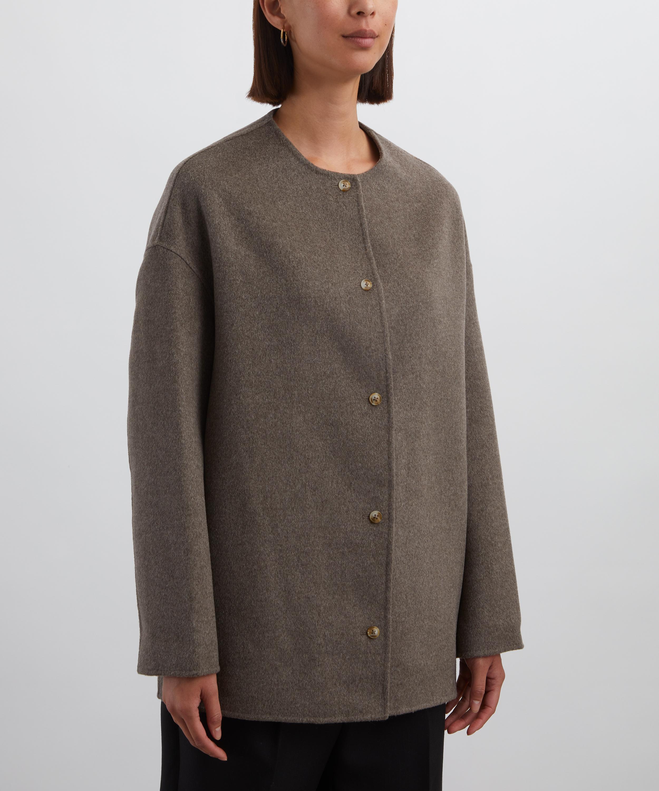 Loulou Studio - Dunne Wool-Cashmere Drap Short Coat image number 2
