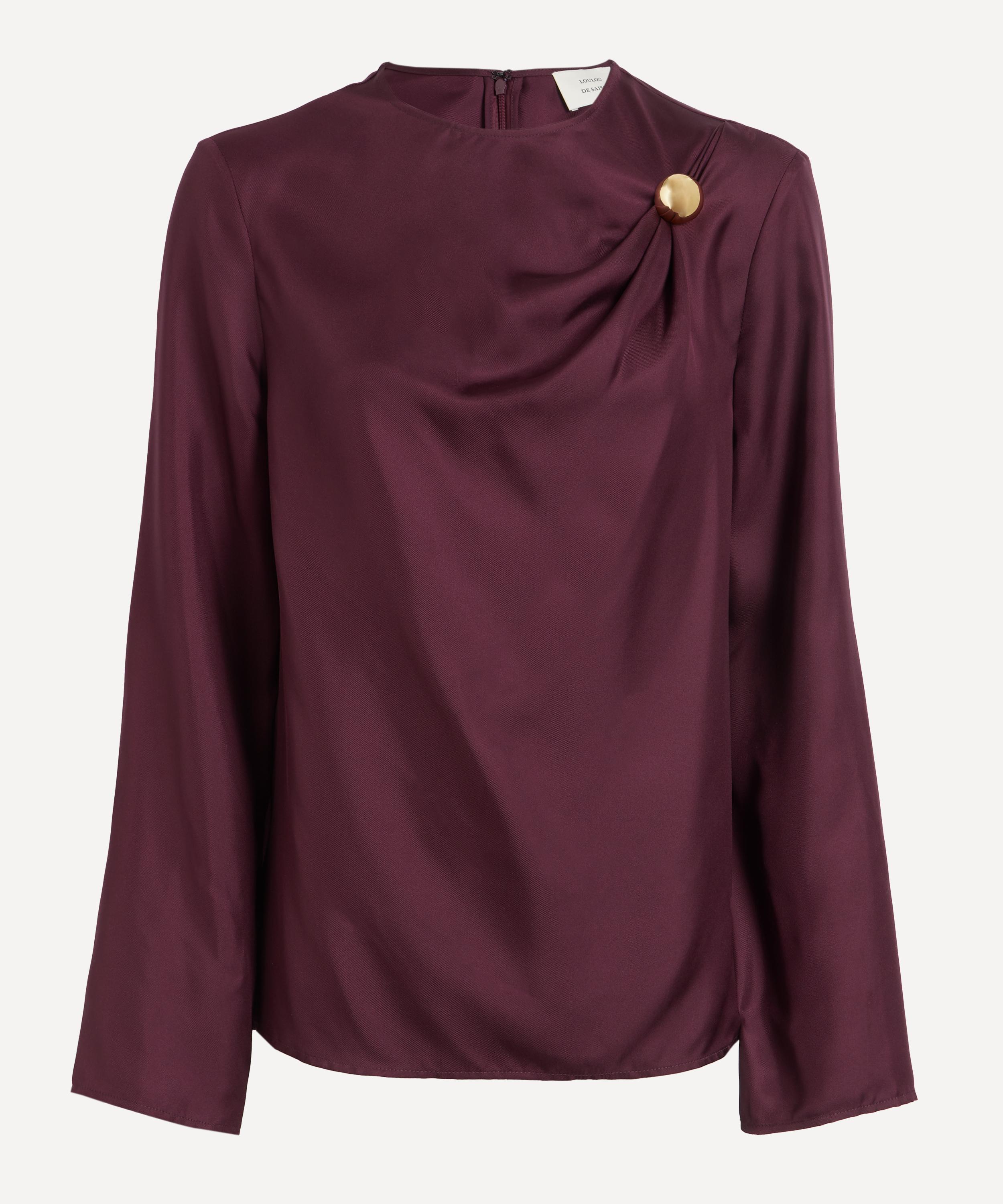 Loulou Studio - Azae Draped Silk-Twill Top