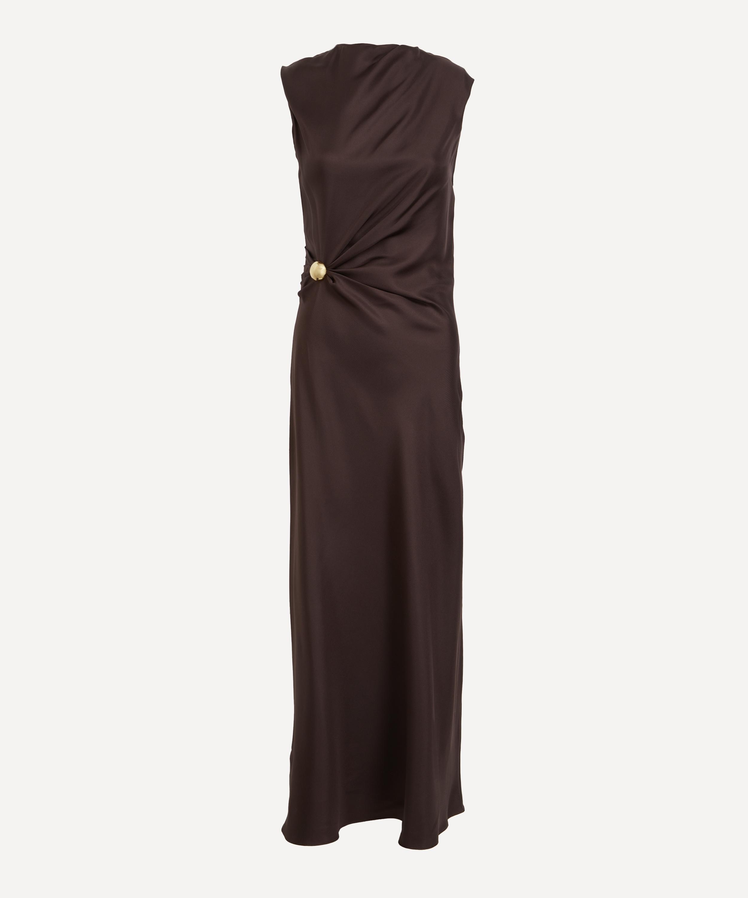 Loulou Studio - Roan Draped Silk-Twill Maxi Dress image number 0
