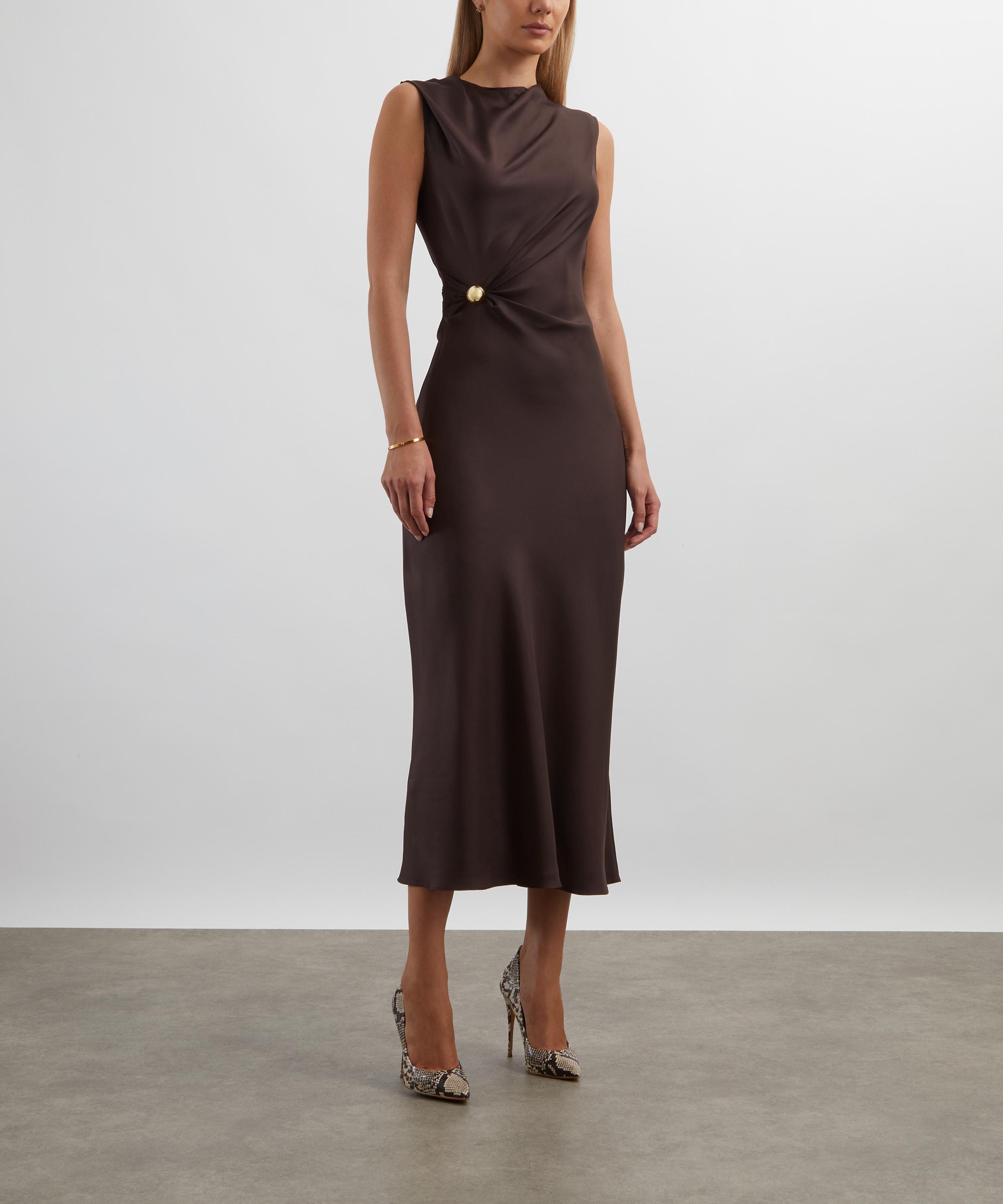 Loulou Studio - Roan Draped Silk-Twill Maxi Dress image number 2