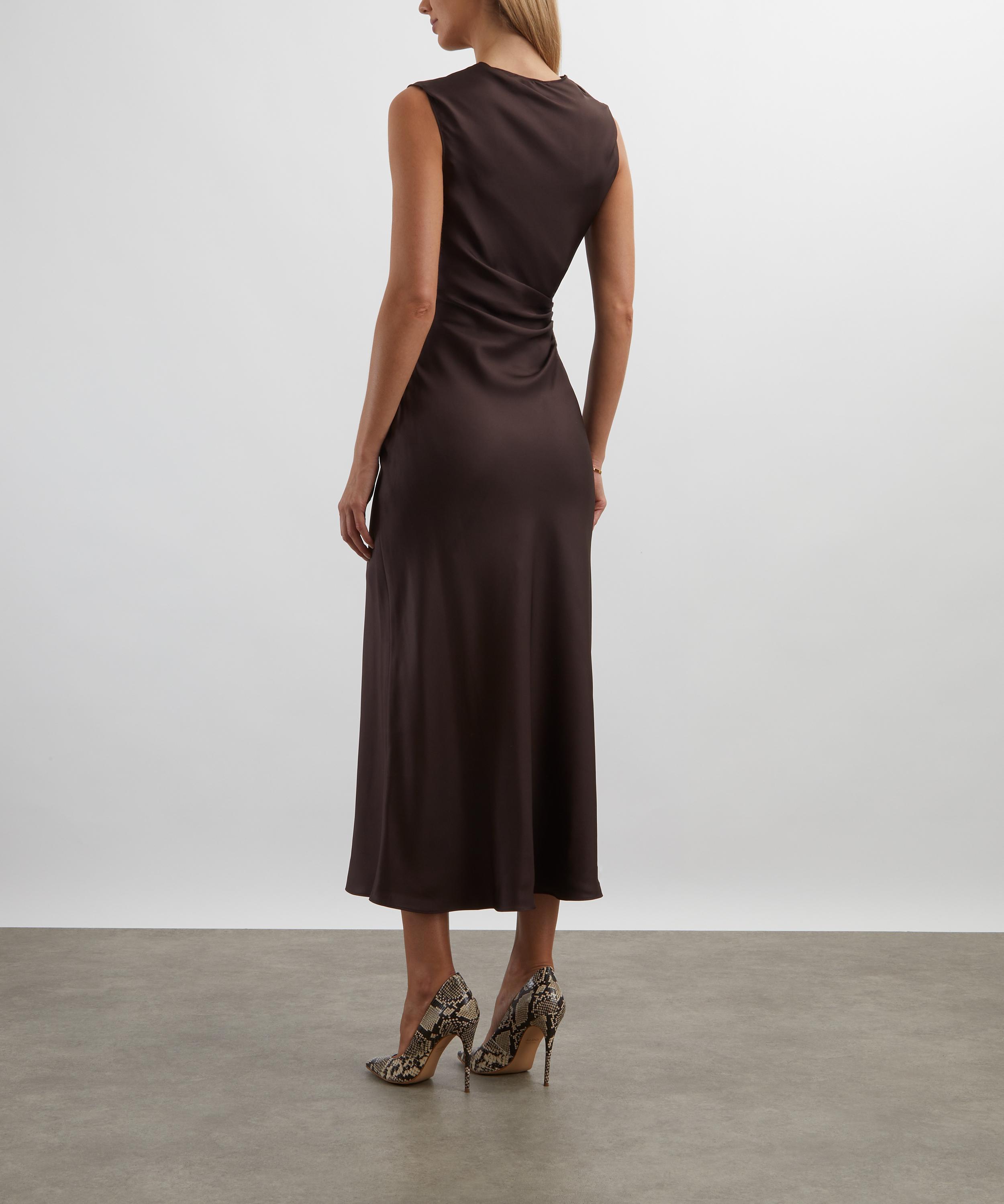Loulou Studio - Roan Draped Silk-Twill Maxi Dress image number 3