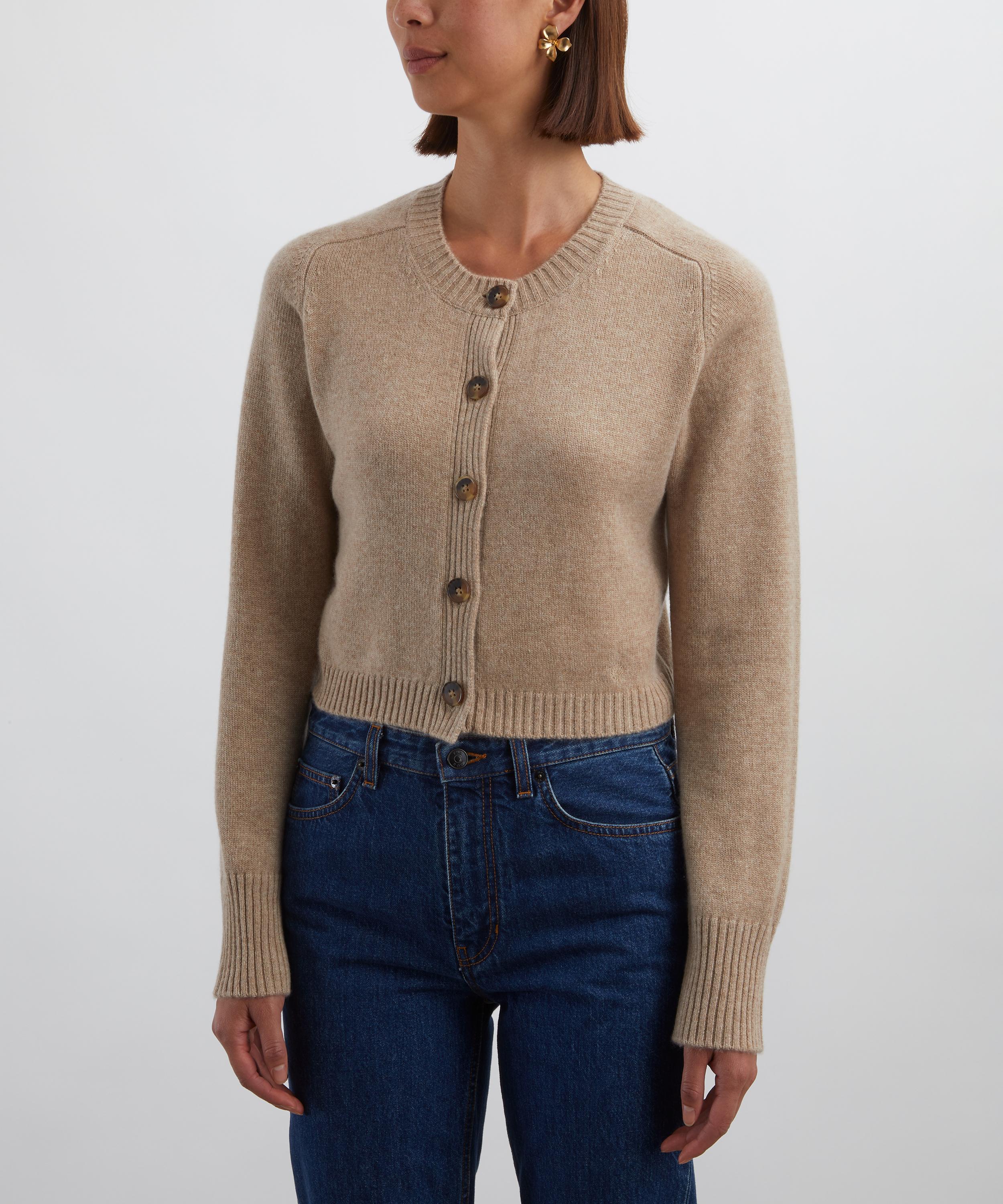 Loulou Studio - Zephir Cropped Cashmere Cardigan image number 2