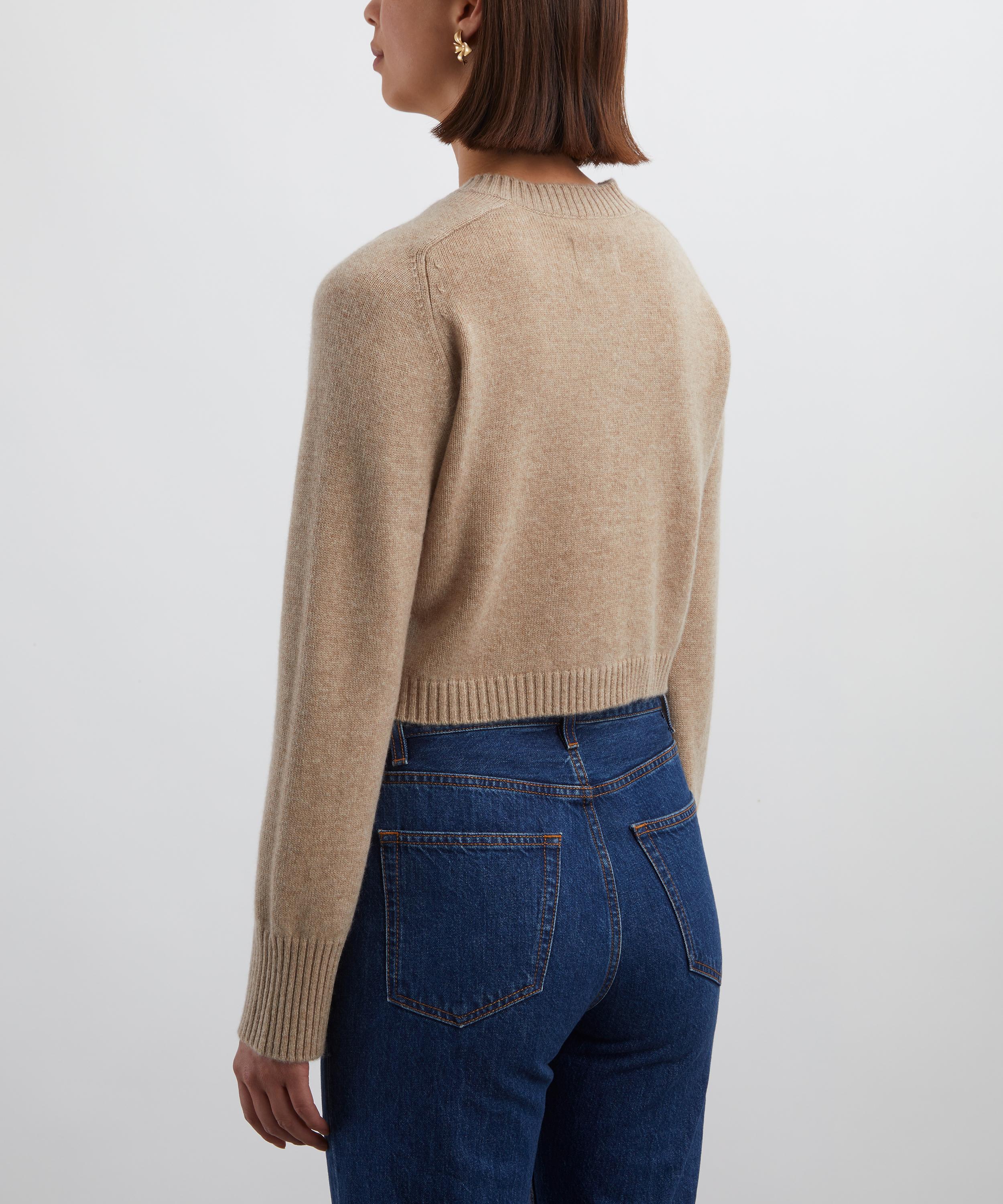 Loulou Studio - Zephir Cropped Cashmere Cardigan image number 3