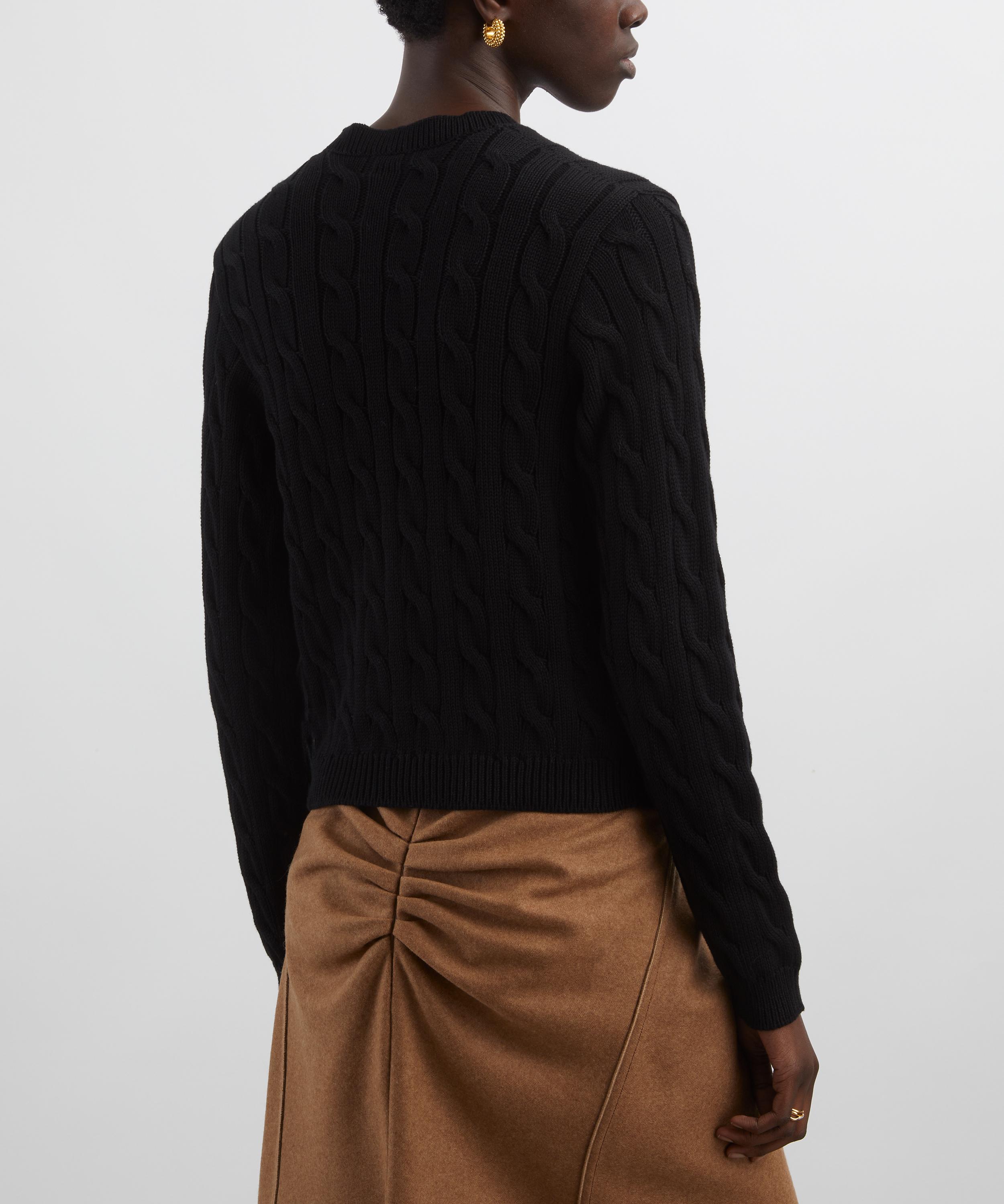Loewe - Black Cropped Cotton Cardigan image number 3