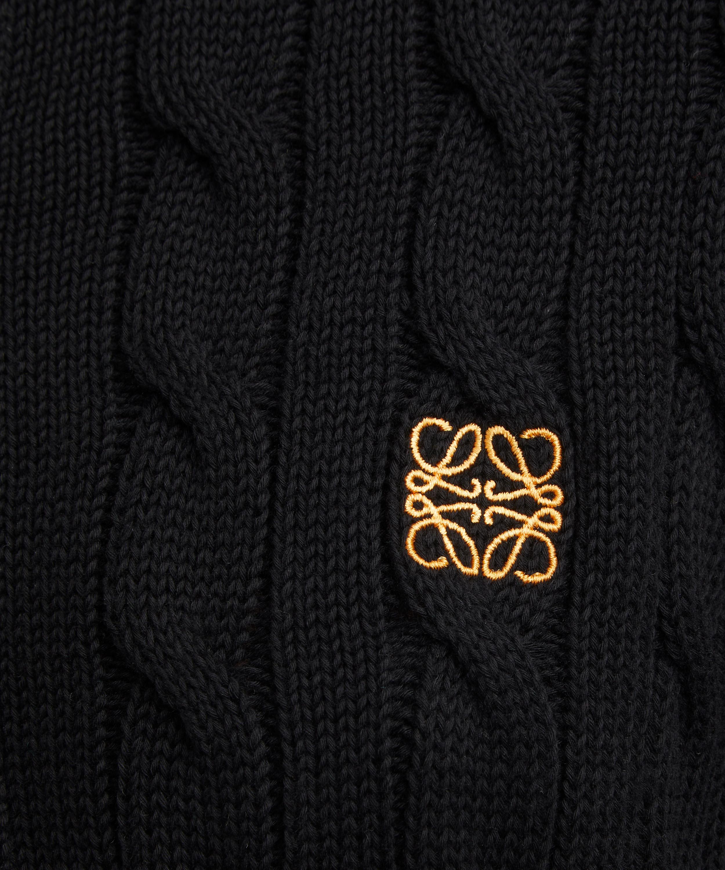 Loewe - Black Cropped Cotton Cardigan image number 4