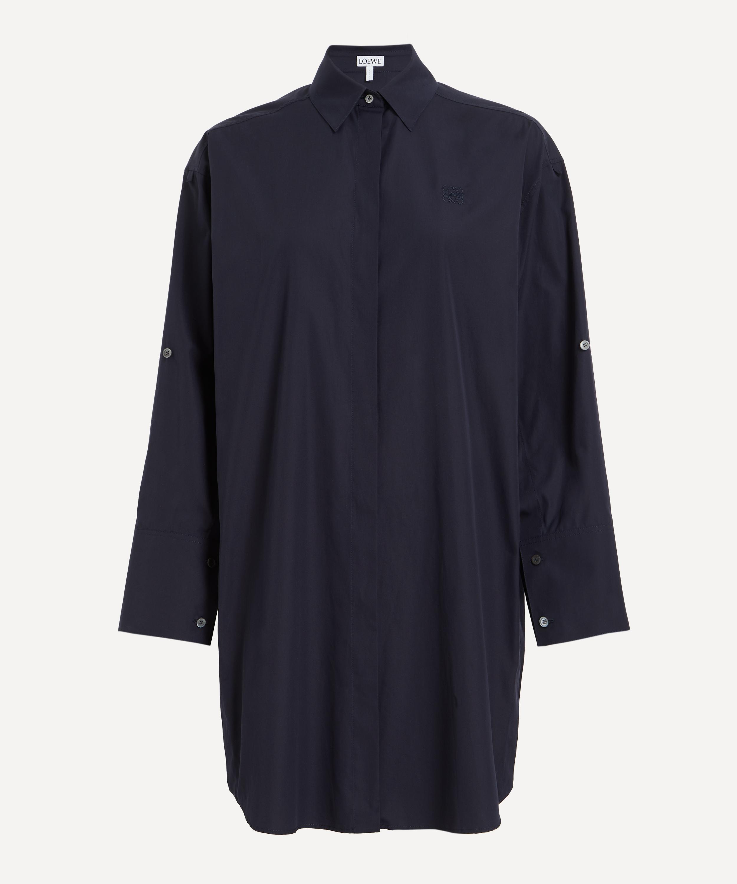 Loewe - Navy Silk Shirt Dress image number 0