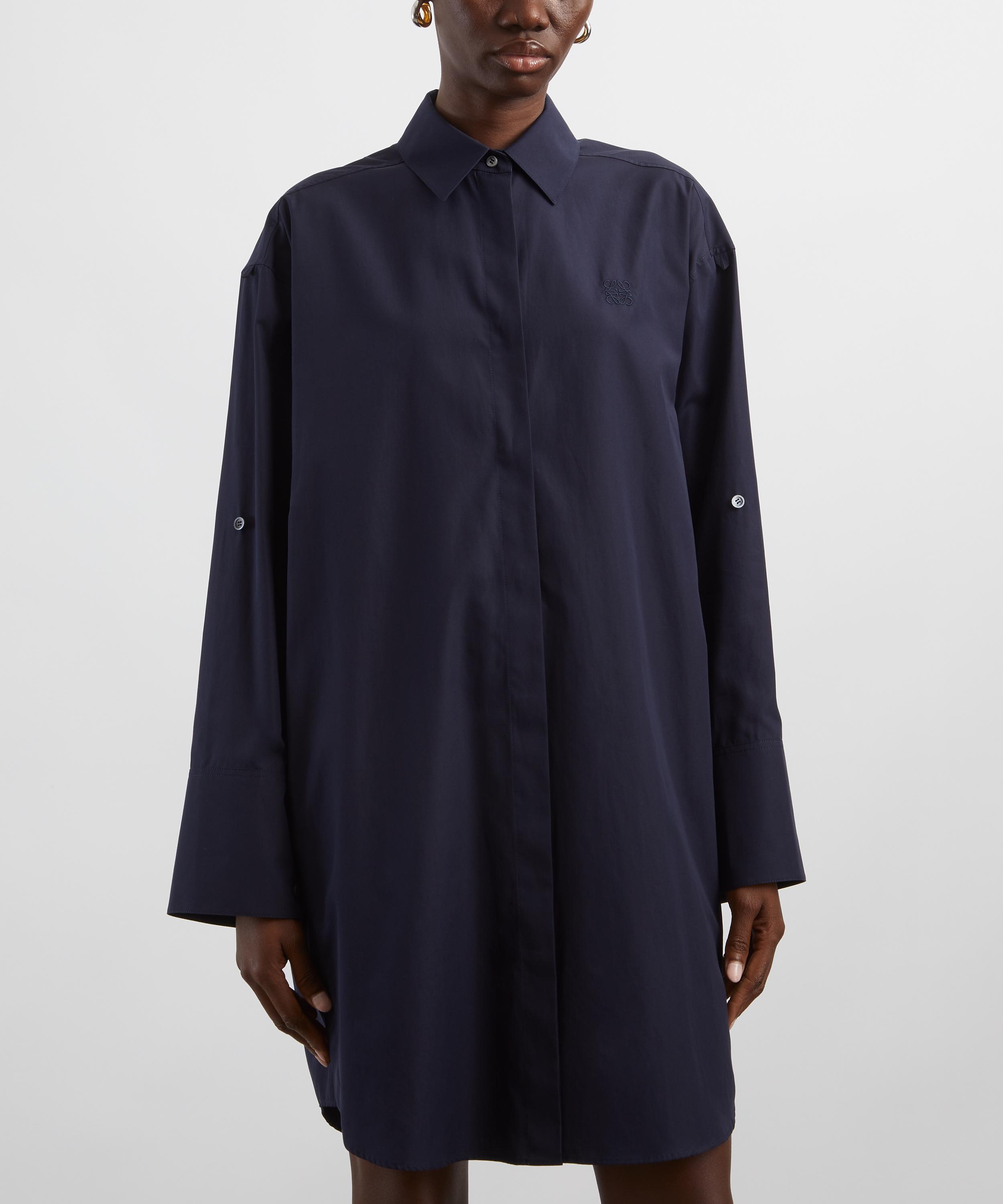 Loewe - Navy Silk Shirt Dress image number 2