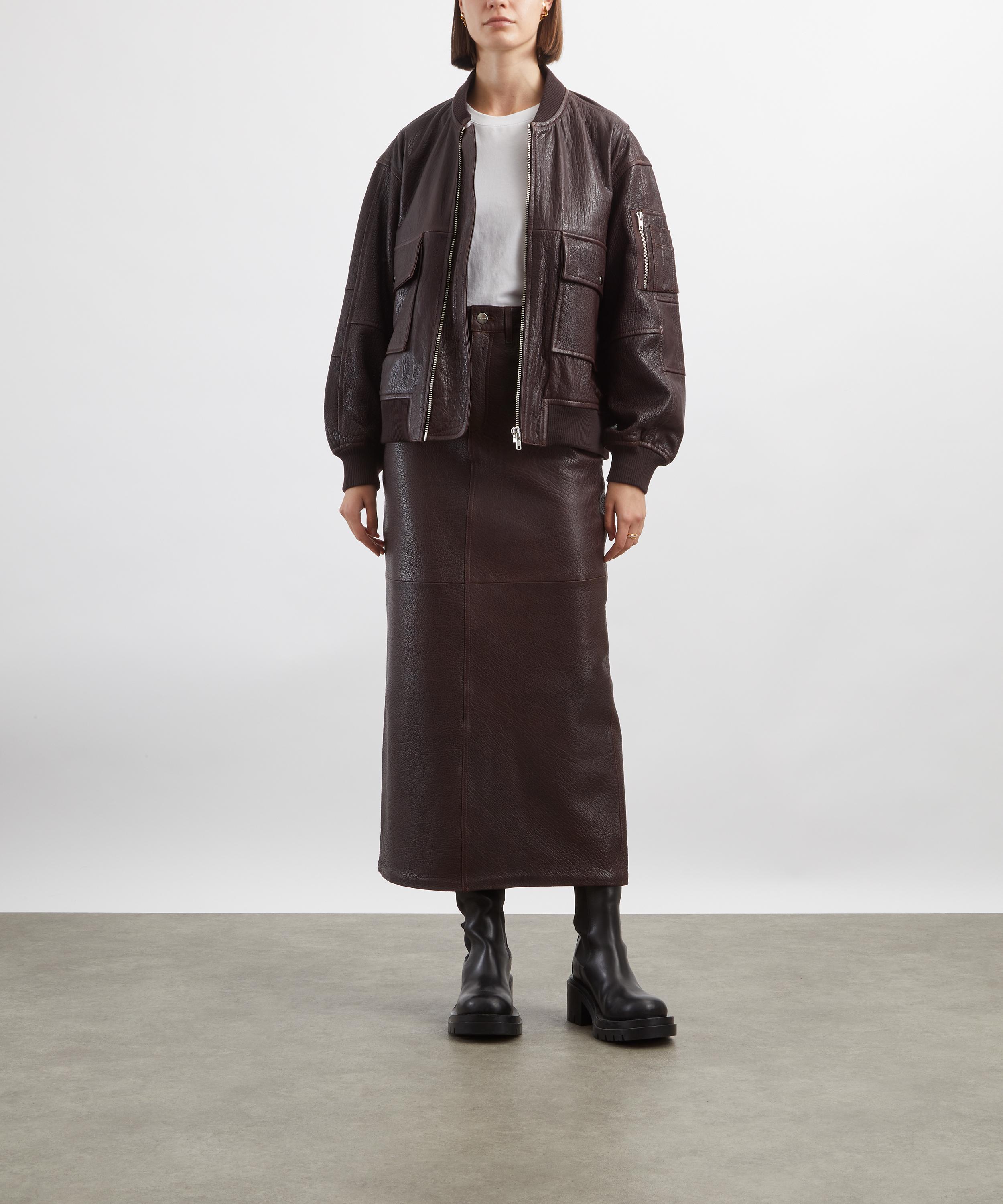 Ivy Oak Lara Leather Oversized Bomber Jacket | Liberty