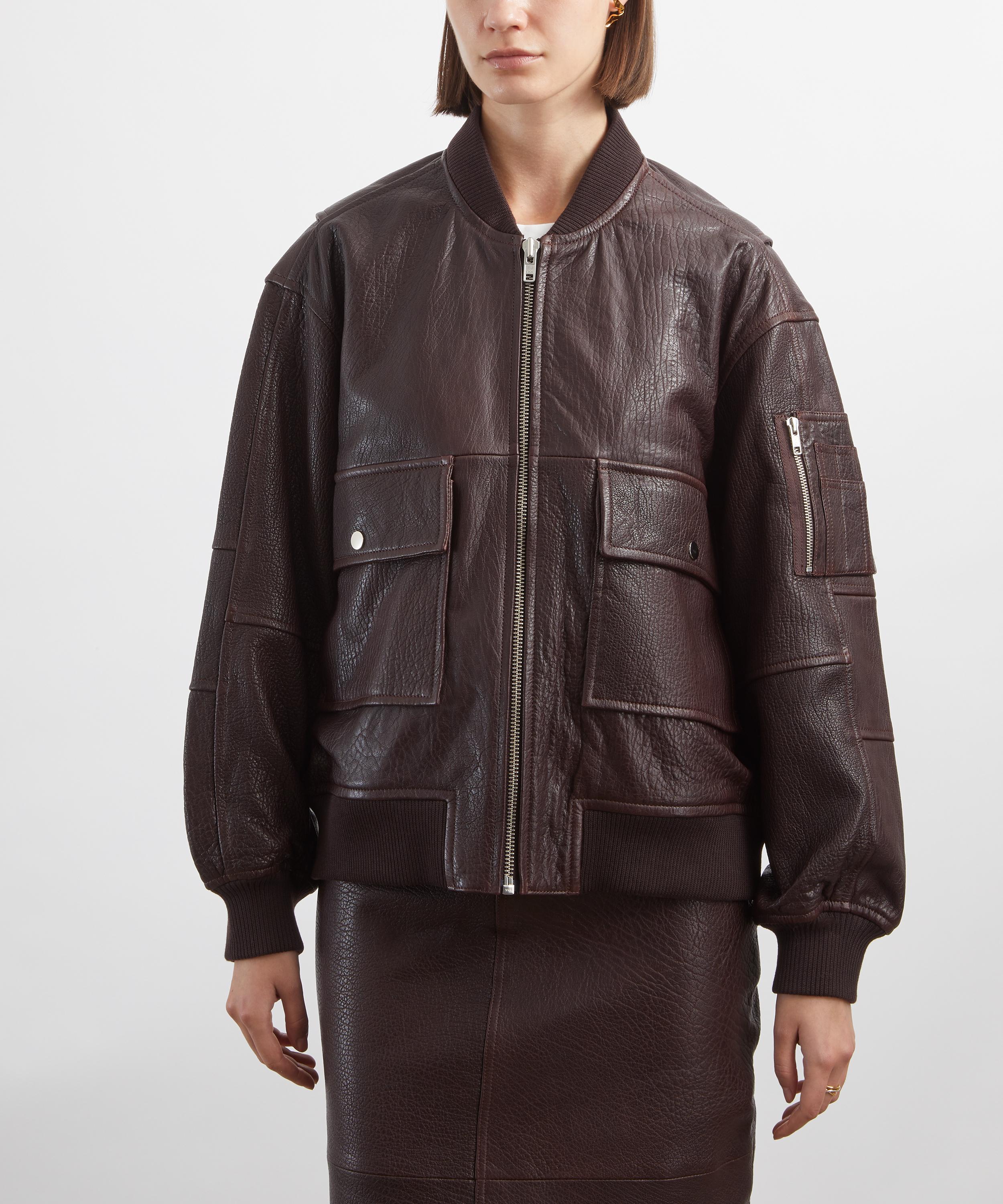 Ivy Oak Lara Leather Oversized Bomber Jacket | Liberty